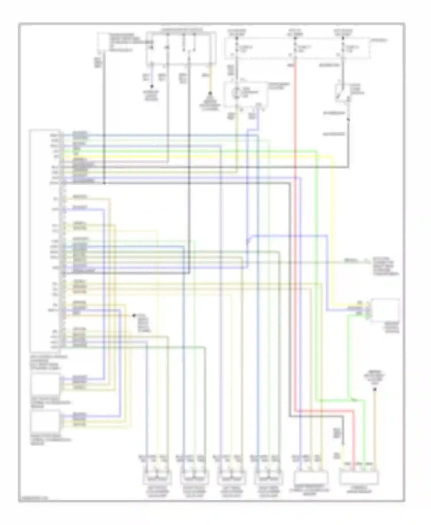 Wiring diagram right rear body lateral acceleration sensor for Mercedes-Benz S-class W140 facelift (1994-1999) (1 of 1)