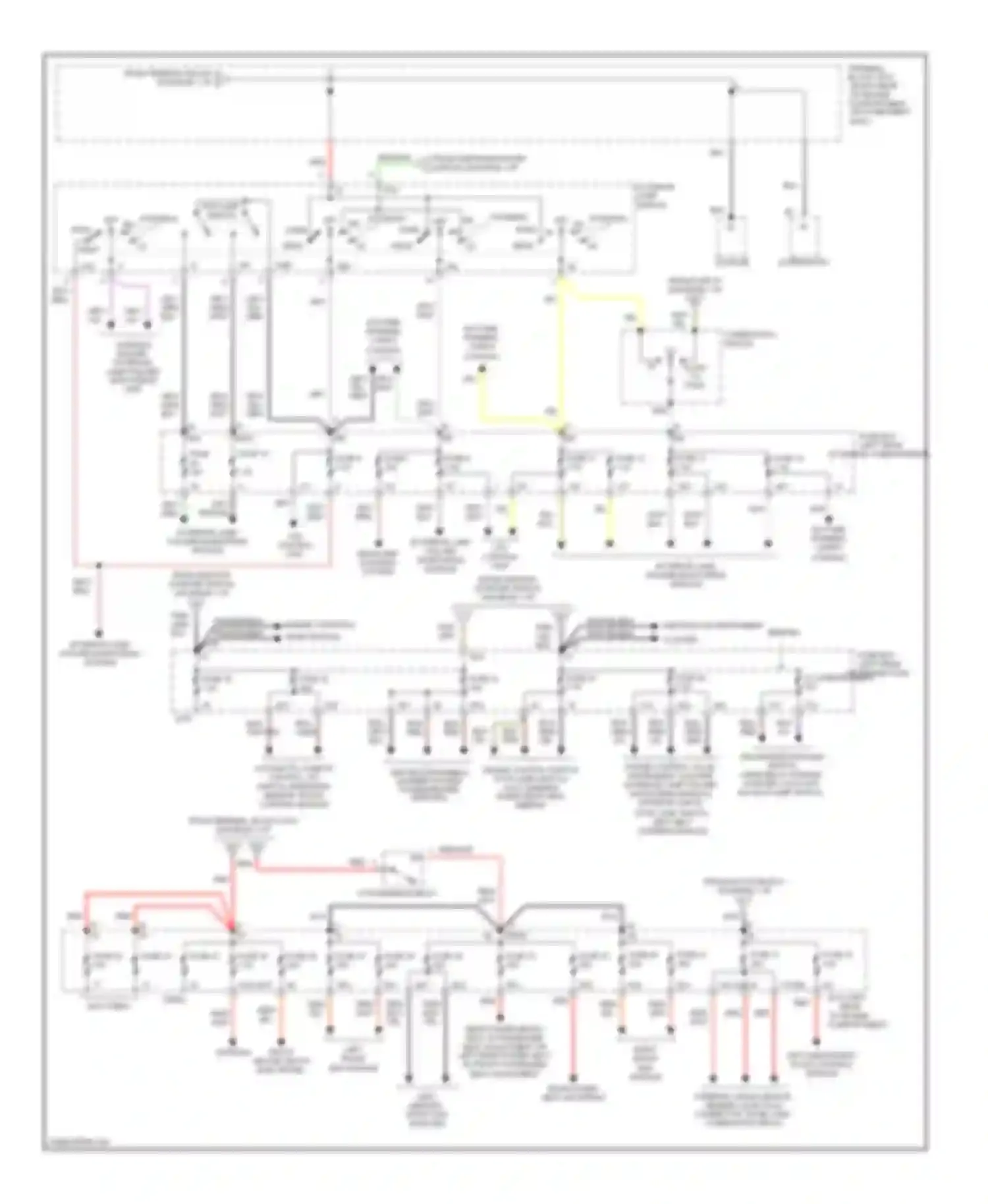 Wiring diagram stop lamp switch, seat belt warning module for Mercedes-Benz S-class W140 facelift (1994-1999) (1 of 1)