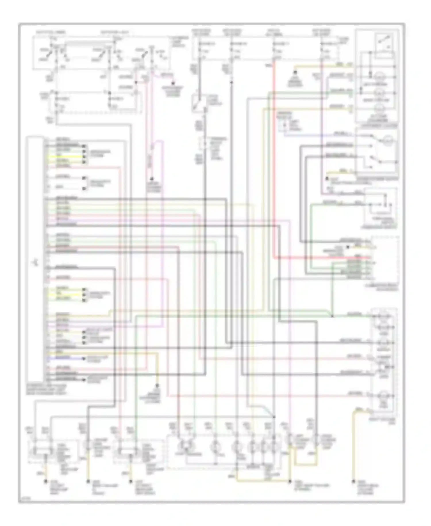 S-class Mercedes-Benz W140 (1991-1998): Exterior lamps circuit, sedan