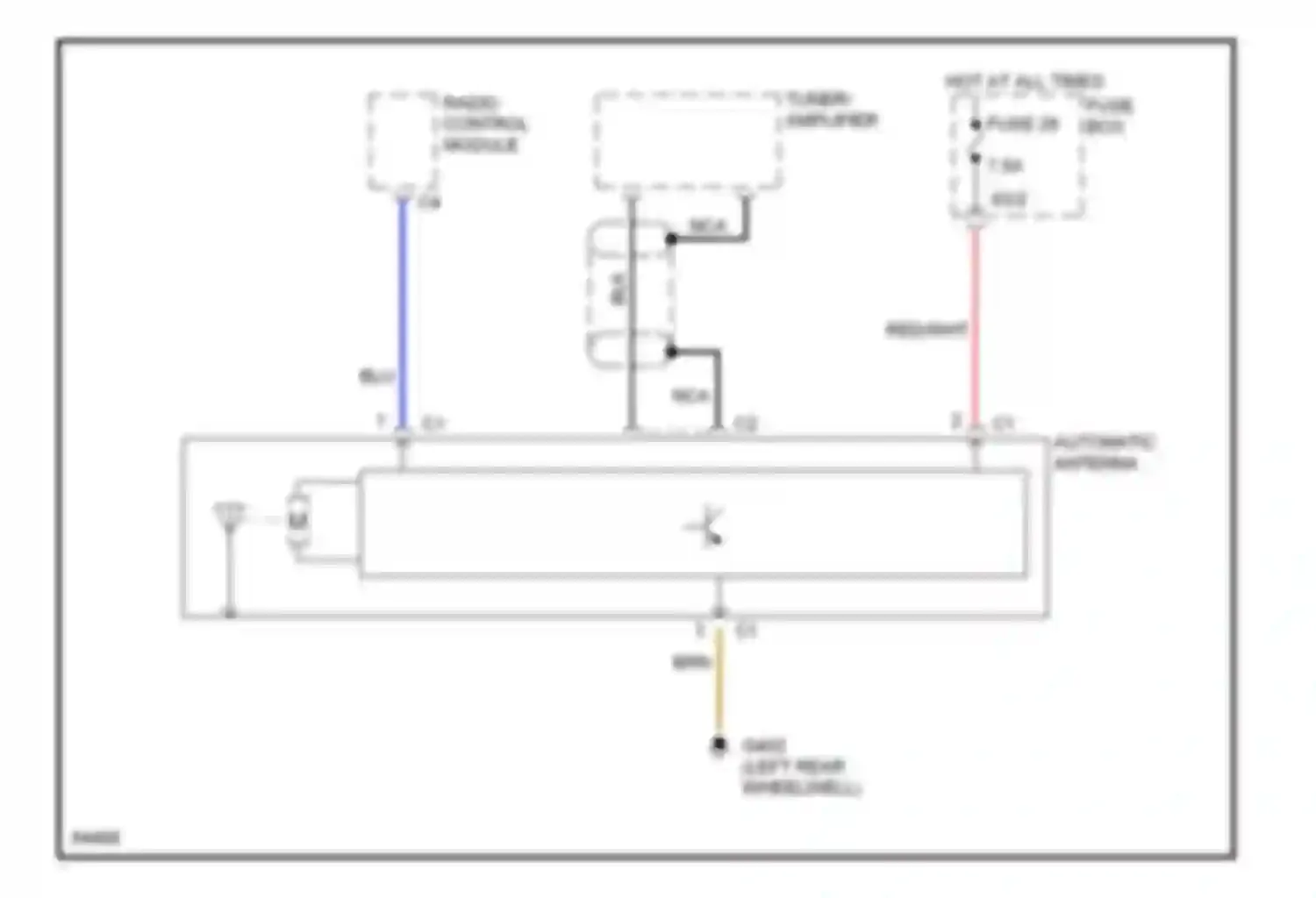 S-class Mercedes-Benz W140 (1991-1998): Power antenna circuit, with bose audio