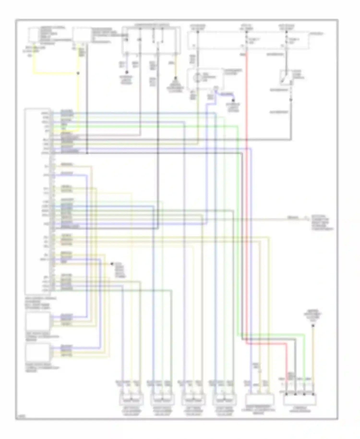 Wiring diagram abs/asr control module for Mercedes-Benz S-class W140 (1991-1998) (1 of 1)