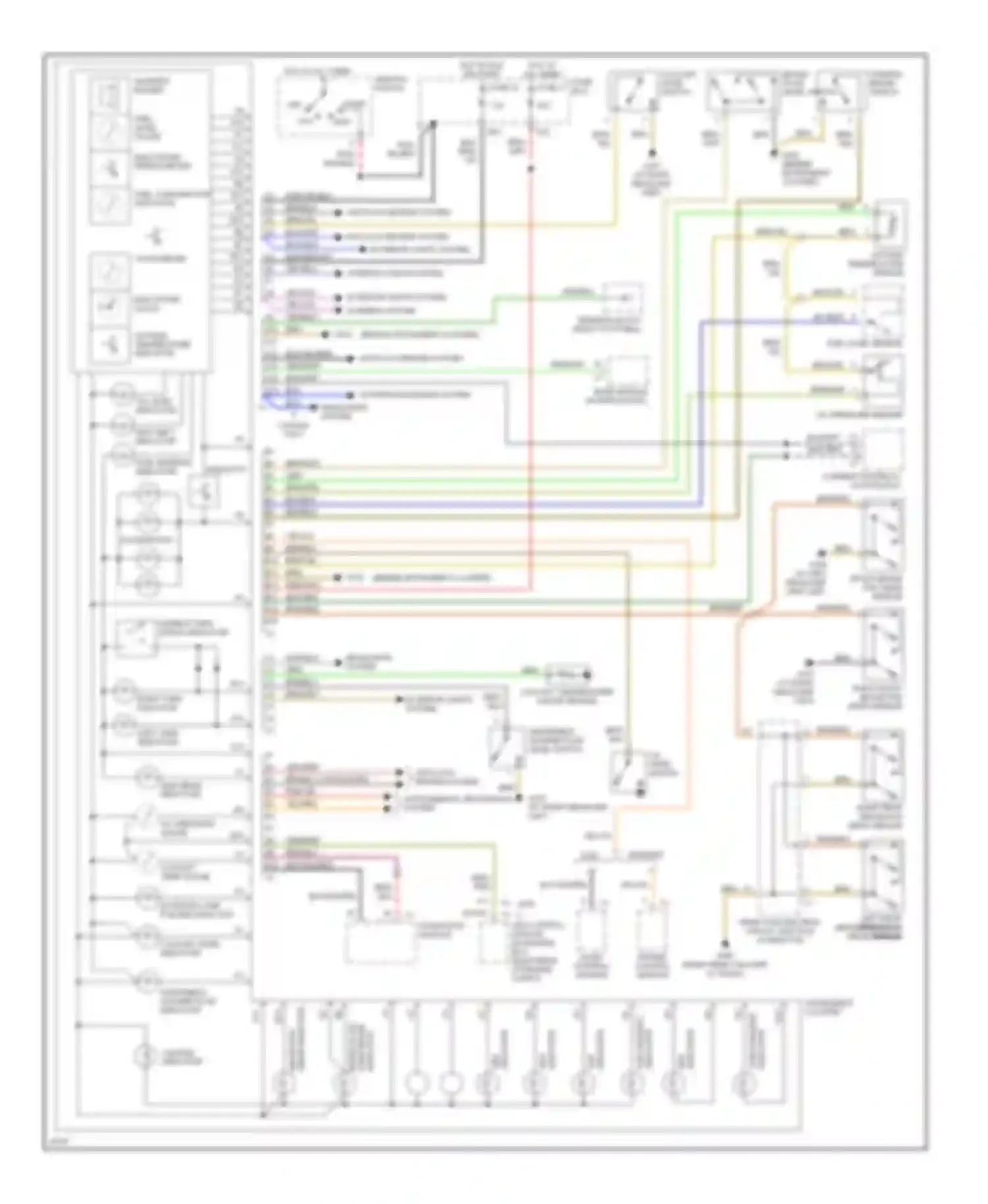 Wiring diagram coolant level switch for Mercedes-Benz S-class W140 (1991-1998) (1 of 1)