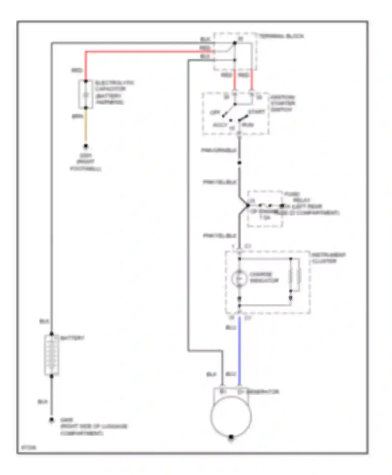 Wiring diagram d+ generator for Mercedes-Benz S-class W140 (1991-1998) (1 of 1)