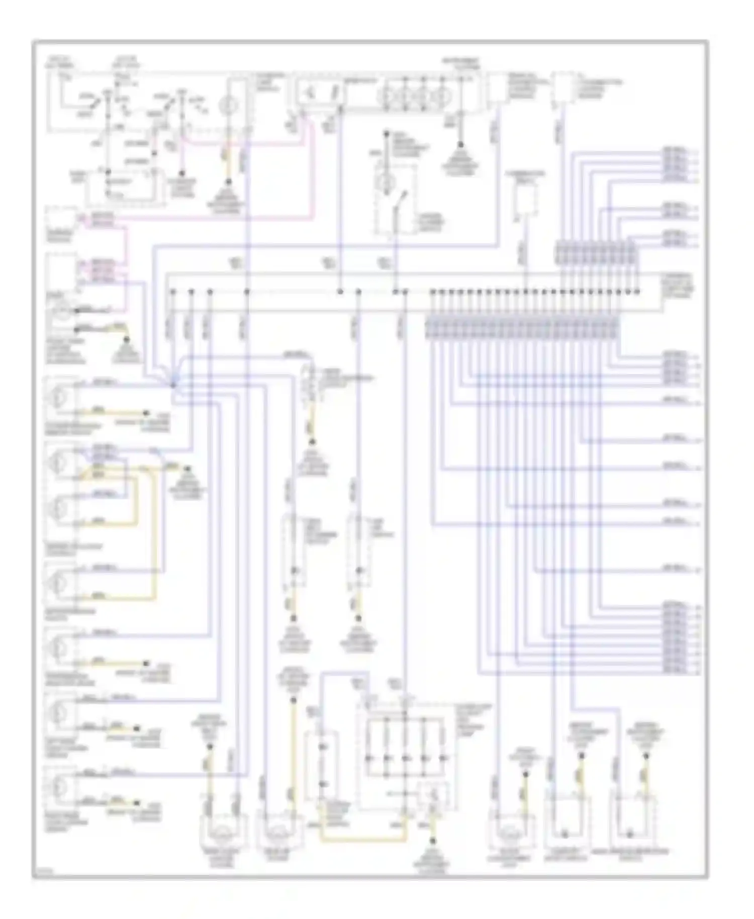 Wiring diagram dome lamp w/ shut- off, reading lamp for Mercedes-Benz S-class W140 (1991-1998) (1 of 1)