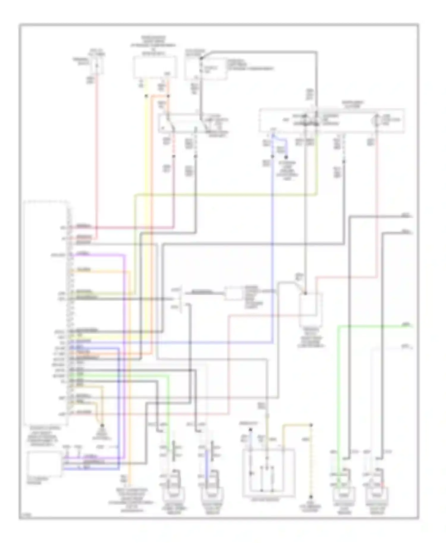 Wiring diagram exterior lamp failure monitoring unit for Mercedes-Benz S-class W140 (1991-1998) (2 of 2)