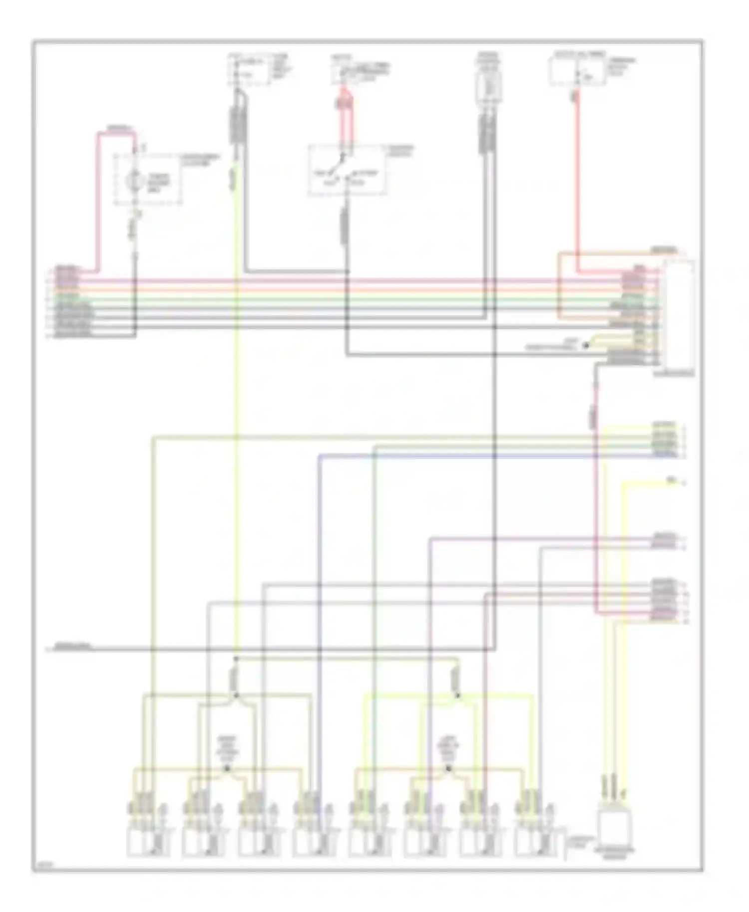 Wiring diagram fuse and relay box for Mercedes-Benz S-class W140 (1991-1998) (2 of 4)