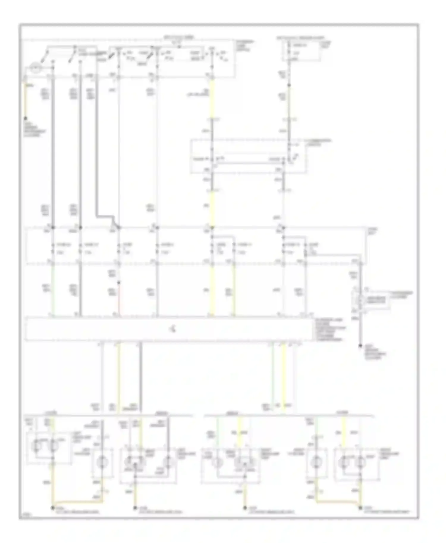 Wiring diagram head- lamp fog lamp for Mercedes-Benz S-class W140 (1991-1998) (1 of 1)