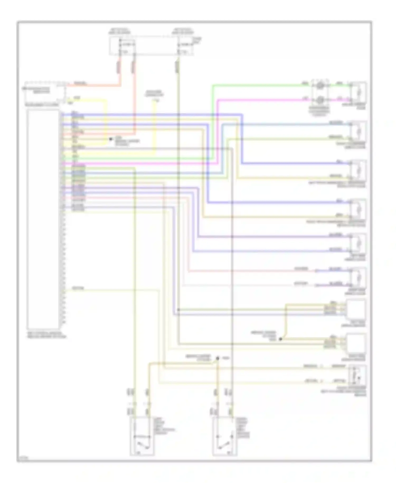 Wiring diagram left side airbag sensor for Mercedes-Benz S-class W140 (1991-1998) (1 of 1)