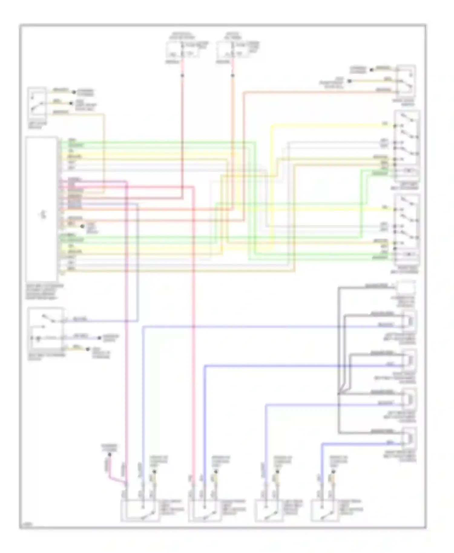 Wiring diagram rear fuse box fuse 7 for Mercedes-Benz S-class W140 (1991-1998) (1 of 1)