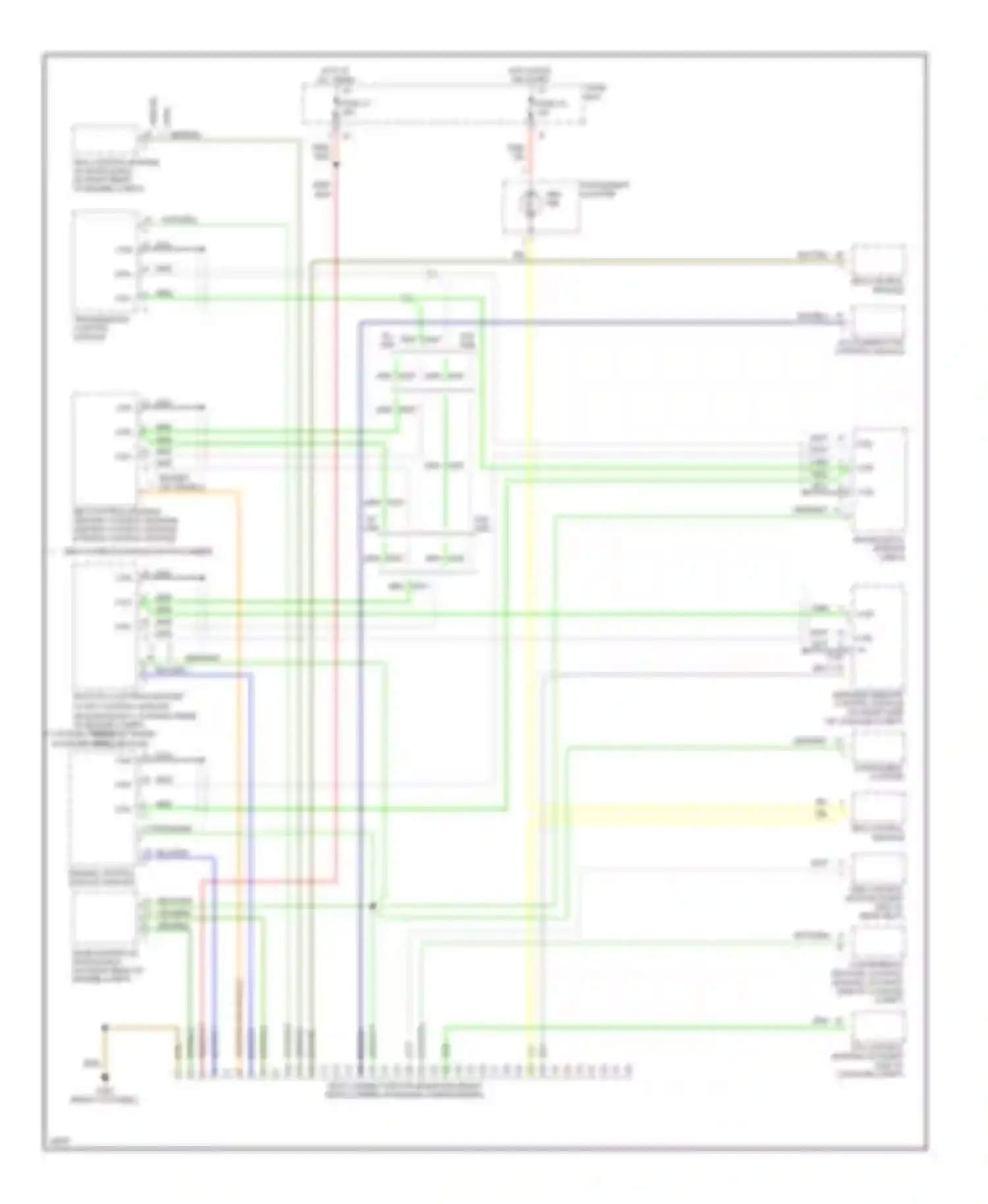 Wiring diagram srs control module for Mercedes-Benz S-class W140 (1991-1998) (1 of 1)