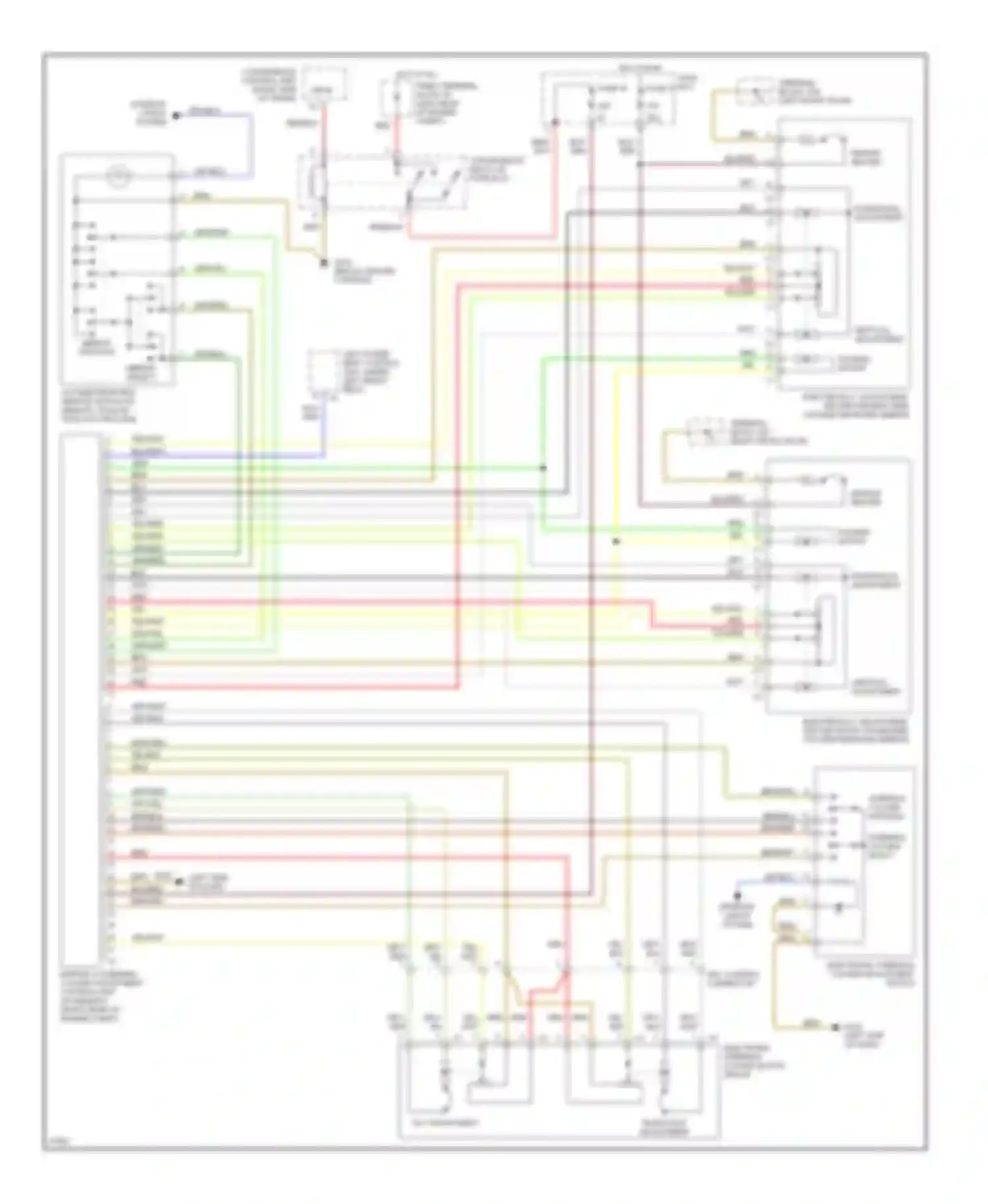 Wiring diagram steering column in/out for Mercedes-Benz S-class W140 (1991-1998) (1 of 1)