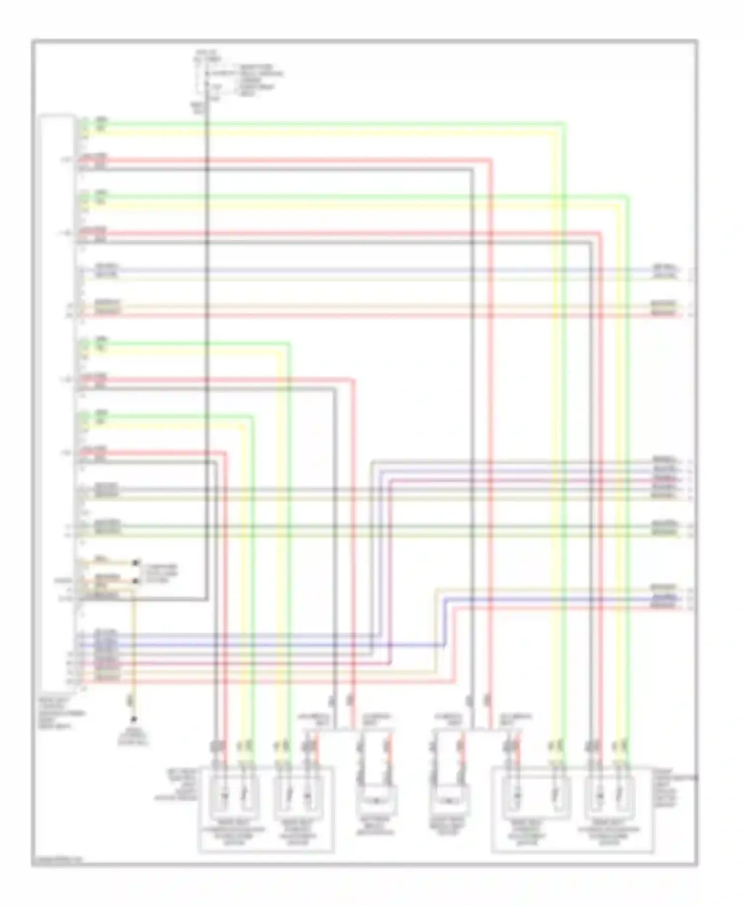 S-class Mercedes-Benz W220 facelift (2002-2005): Rear power seat circuit (1 of 2)