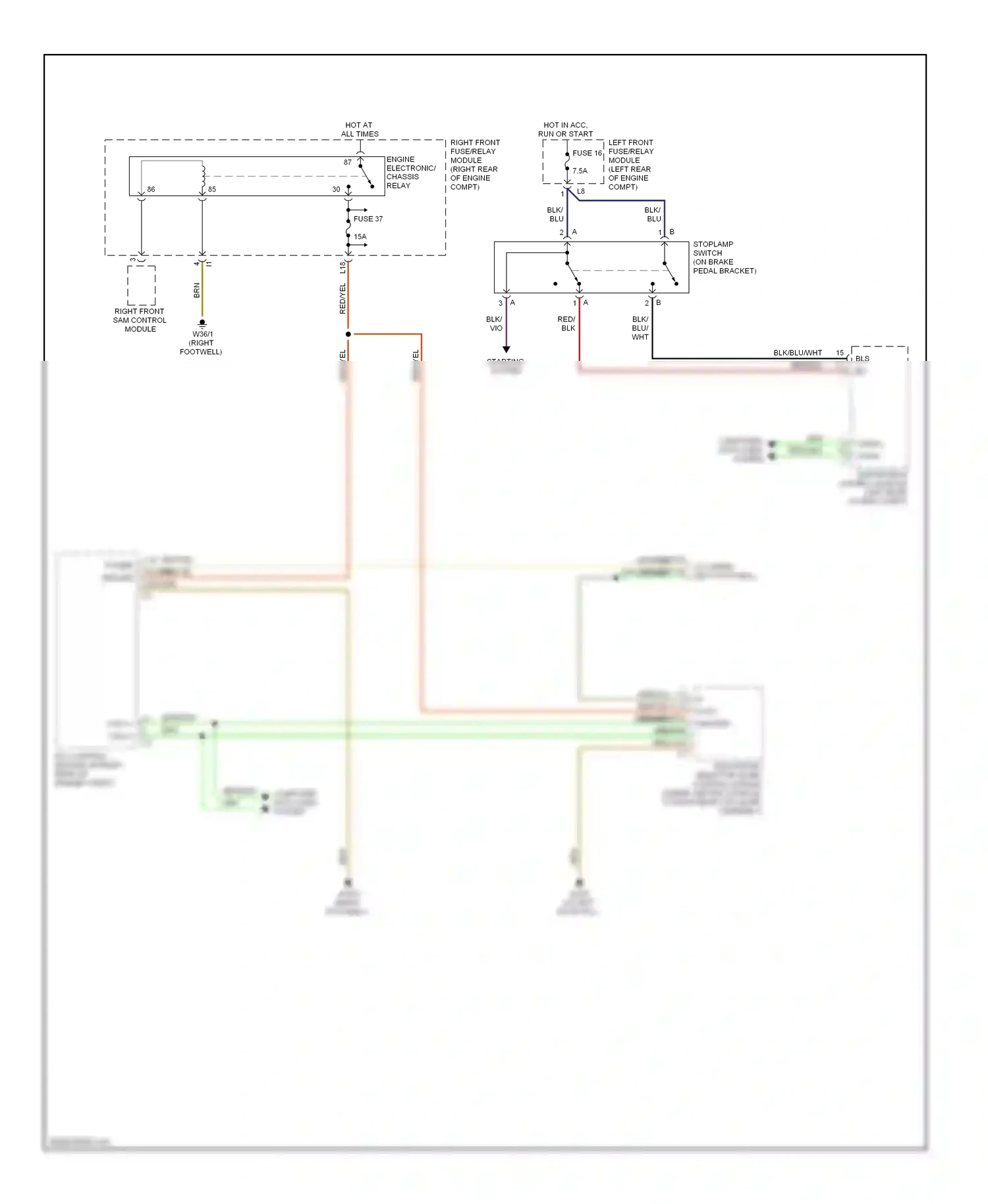 Mercedes-Benz S-class W220 facelift (2002-2005) computer data lines system wiring diagram  (40 of 48)