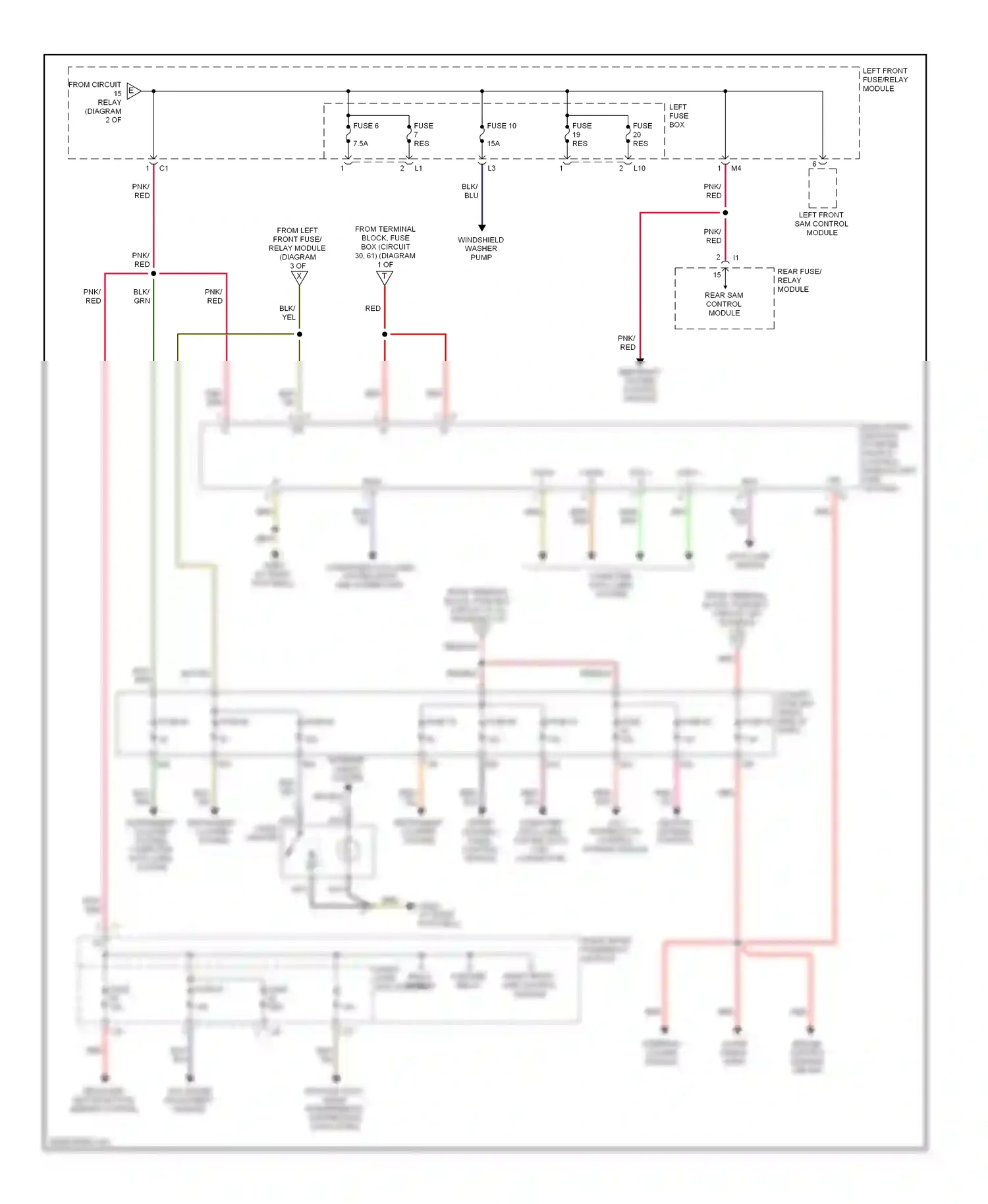 Mercedes-Benz S-class W220 facelift (2002-2005) upper control panel control module wiring diagram  (1 of 1)