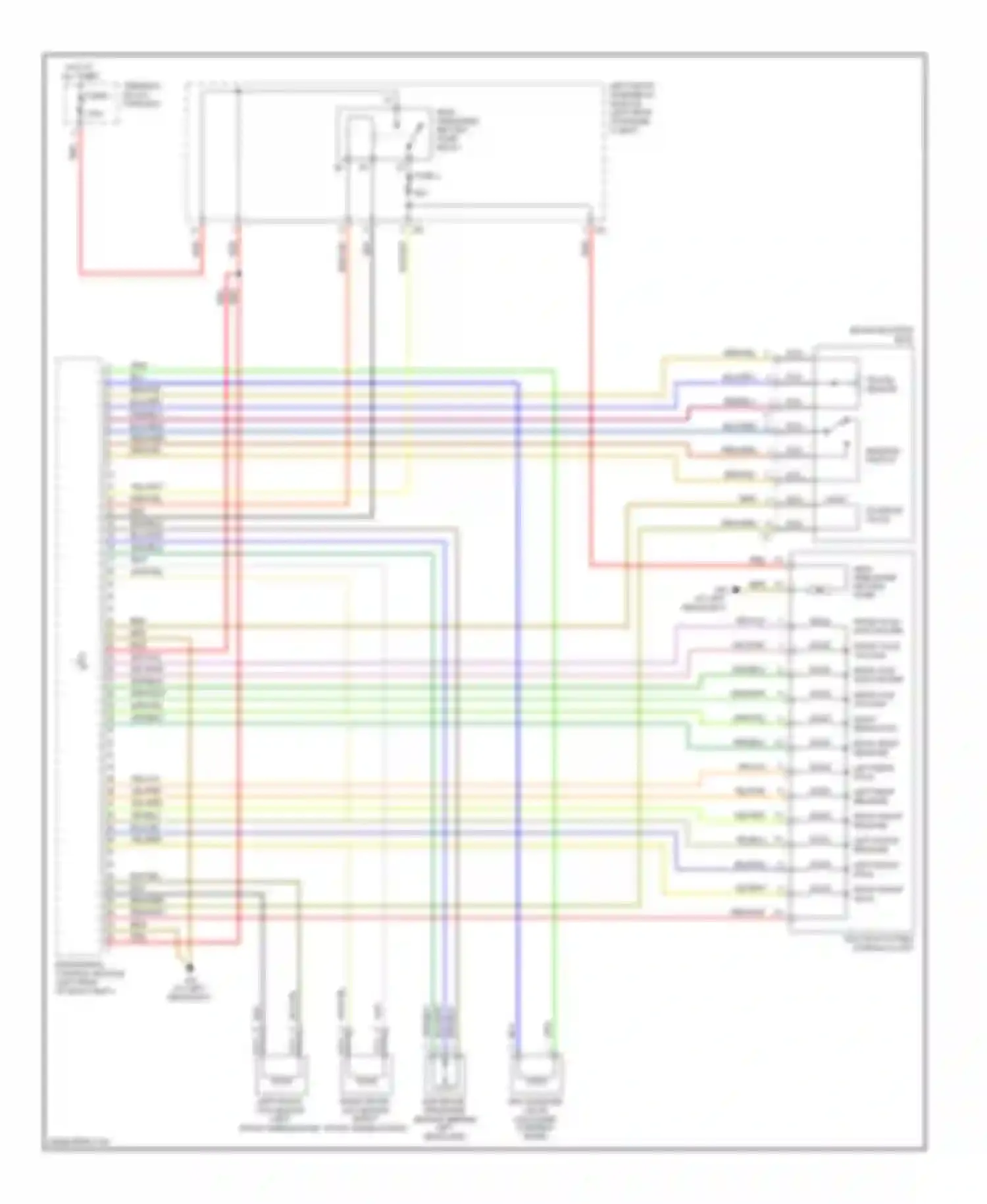 S-class Mercedes-Benz W220 (1998-2005): Anti-lock brakes circuit (1 of 2)