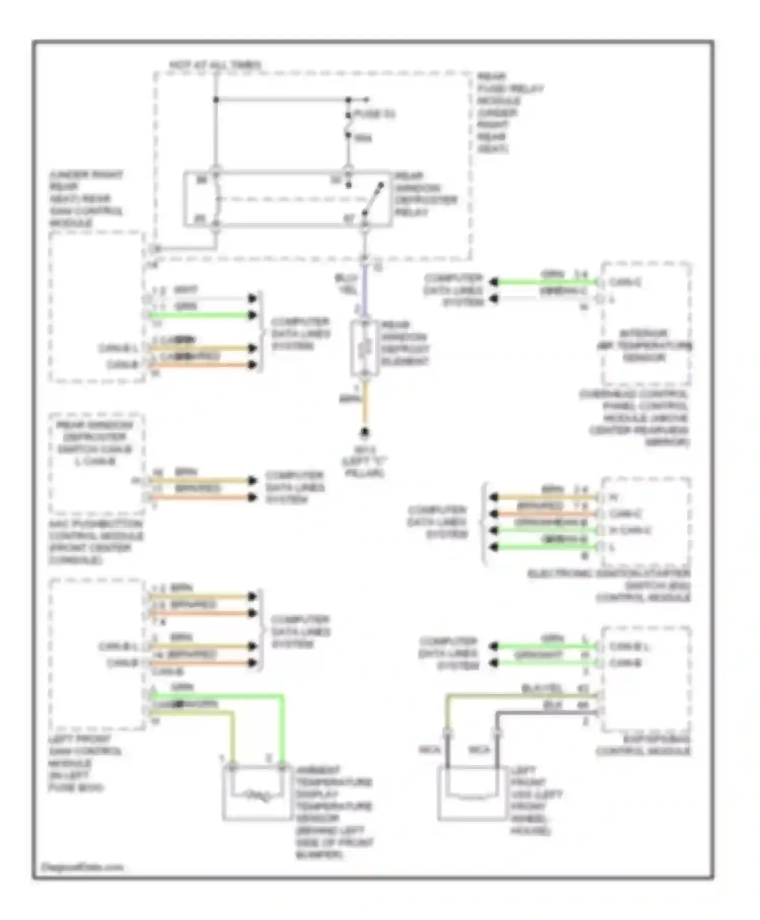 S-class Mercedes-Benz W220 (1998-2005): Defoggers circuit