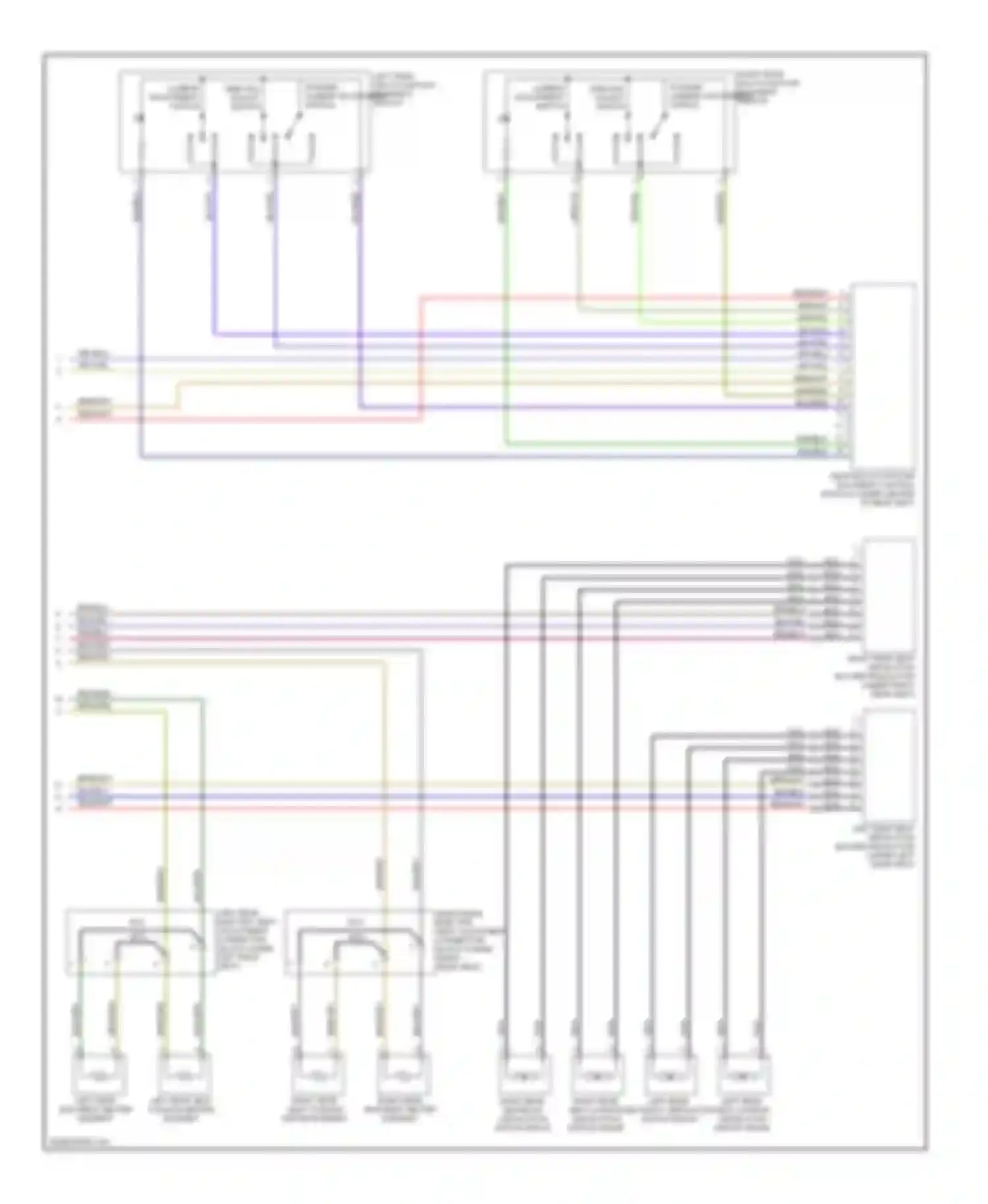 S-class Mercedes-Benz W220 (1998-2005): Rear power seat circuit (2 of 2)