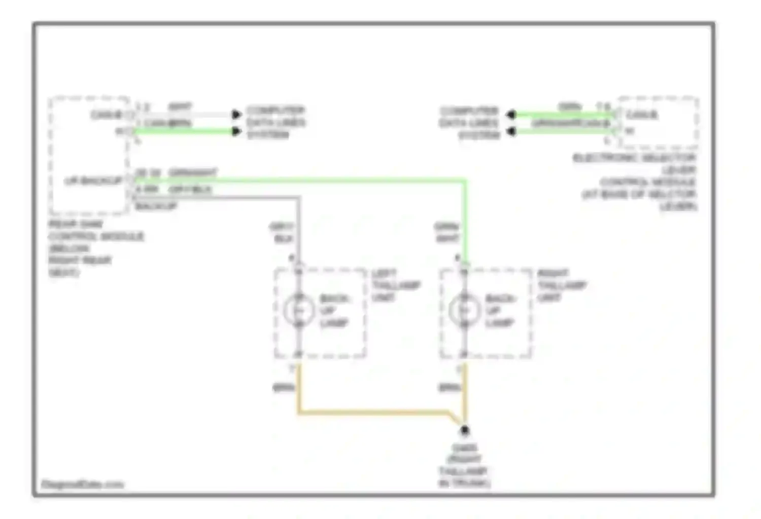 S-class AMG Mercedes-Benz W220 (1999-2002): Back-up lamps circuit
