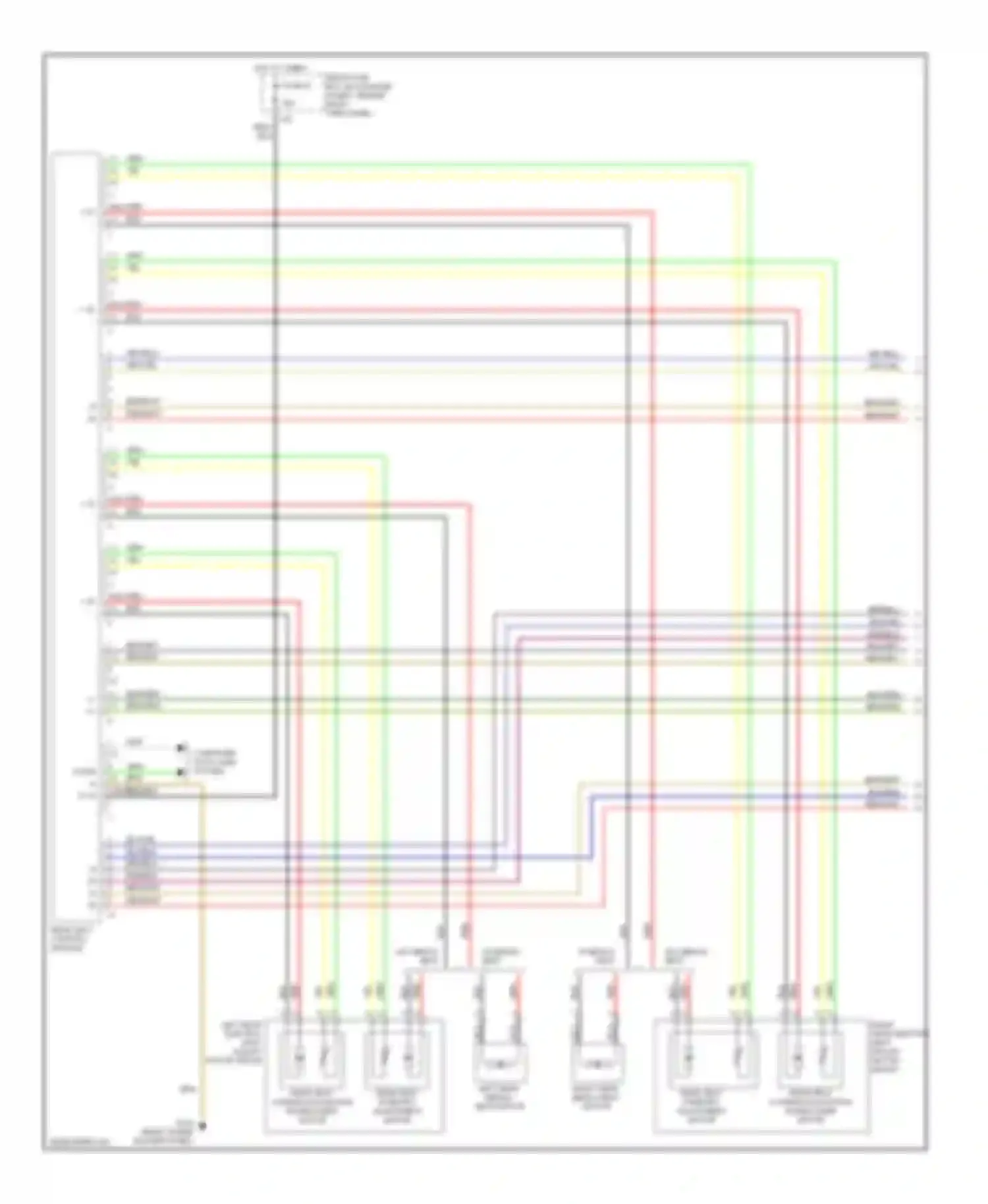 S-class AMG Mercedes-Benz W220 (1999-2002): Rear power seat circuit (1 of 2)