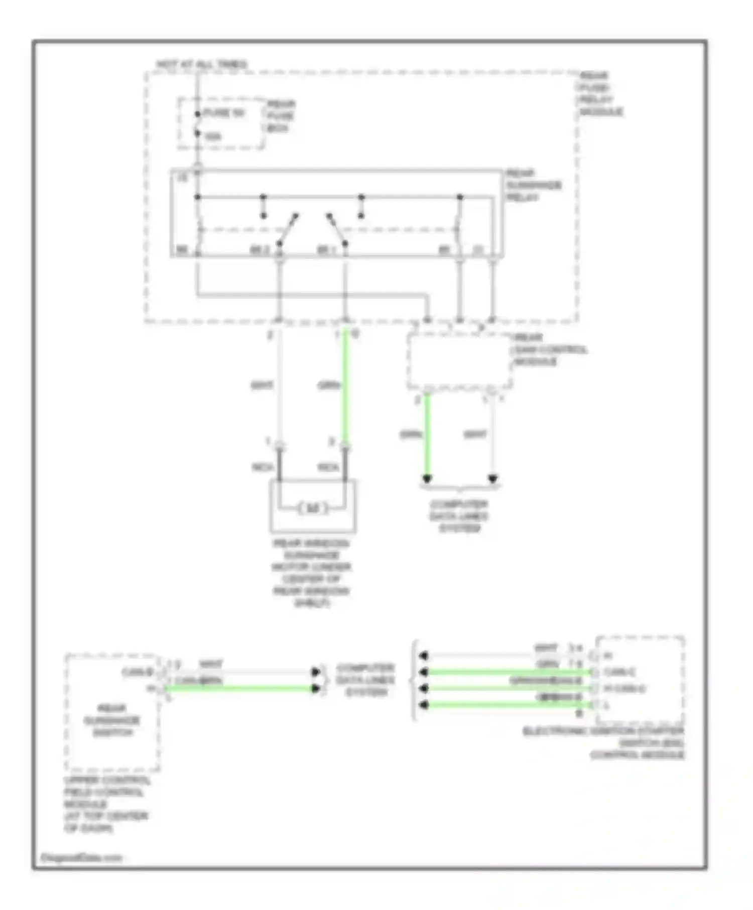 S-class AMG Mercedes-Benz W220 (1999-2002): Rear window sun shade circuit