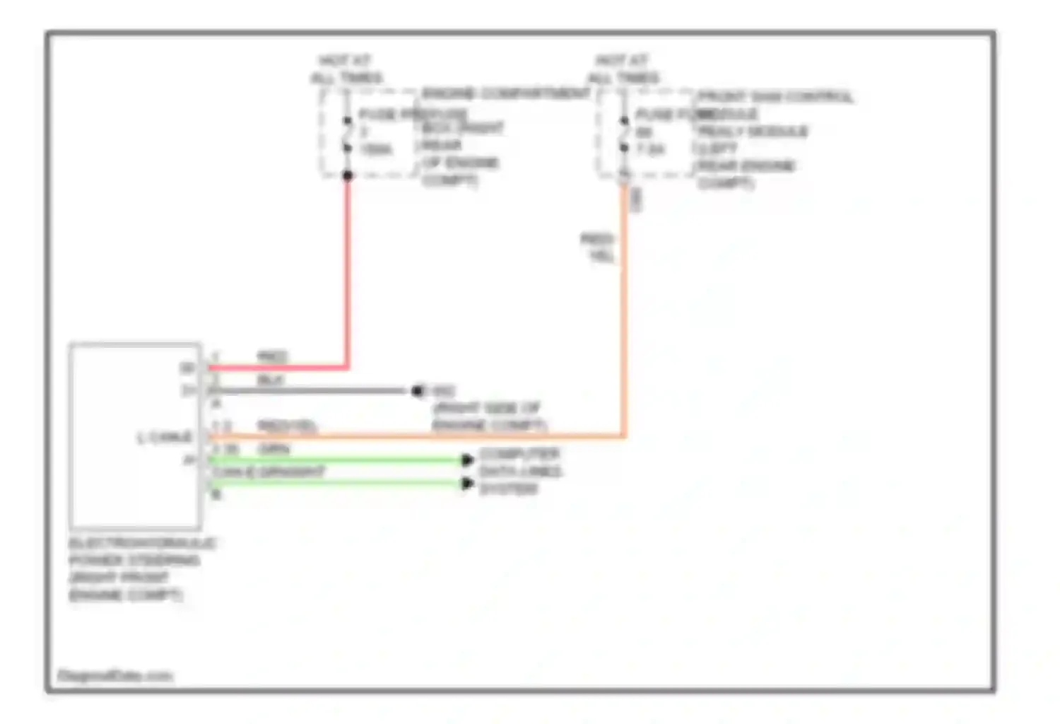 S-class Mercedes-Benz W221 facelift (2009-2013): Electro hydraulic power steering circuit