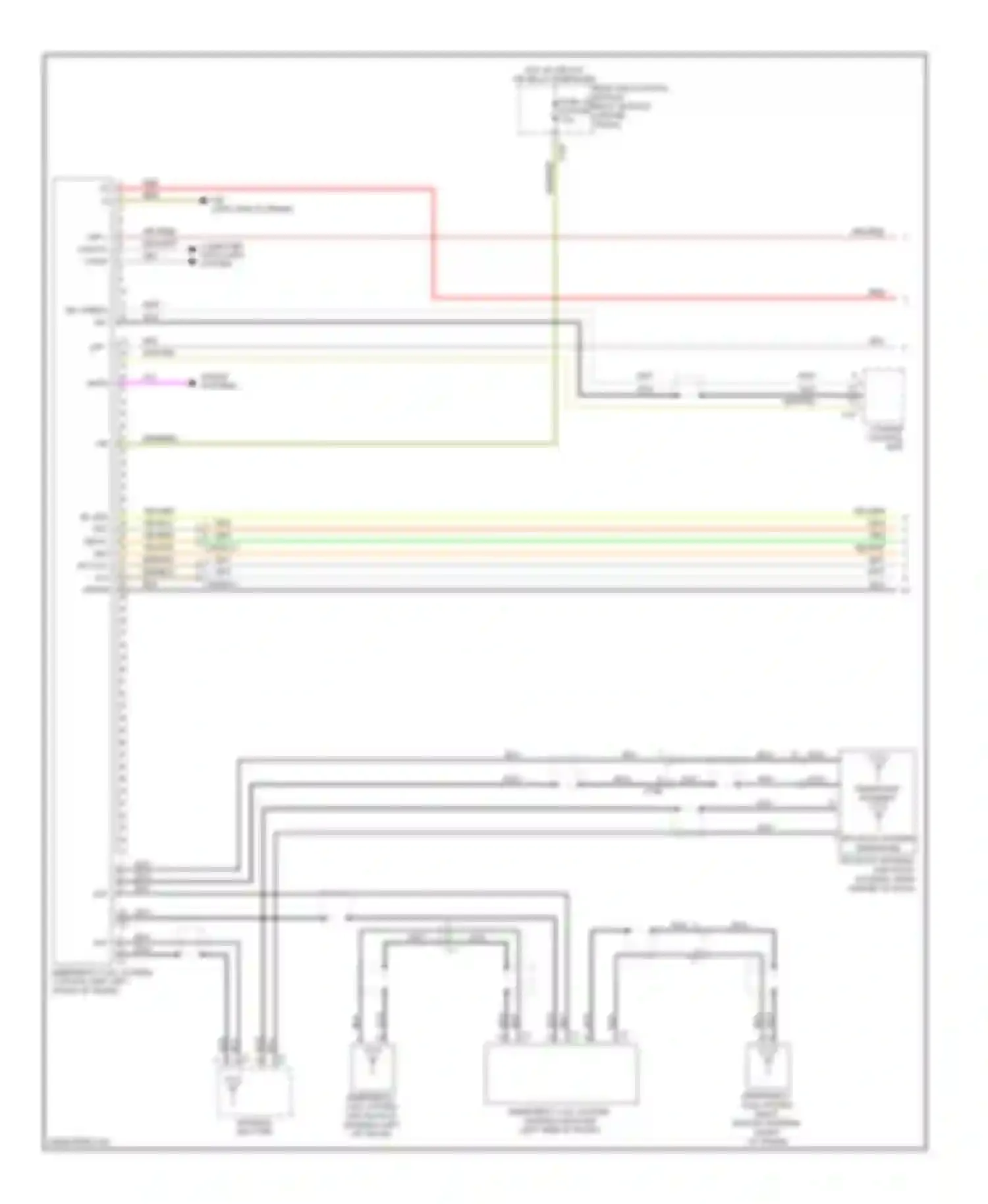 S-class Mercedes-Benz W221 facelift (2009-2013): Emergency call circuit (1 of 2)
