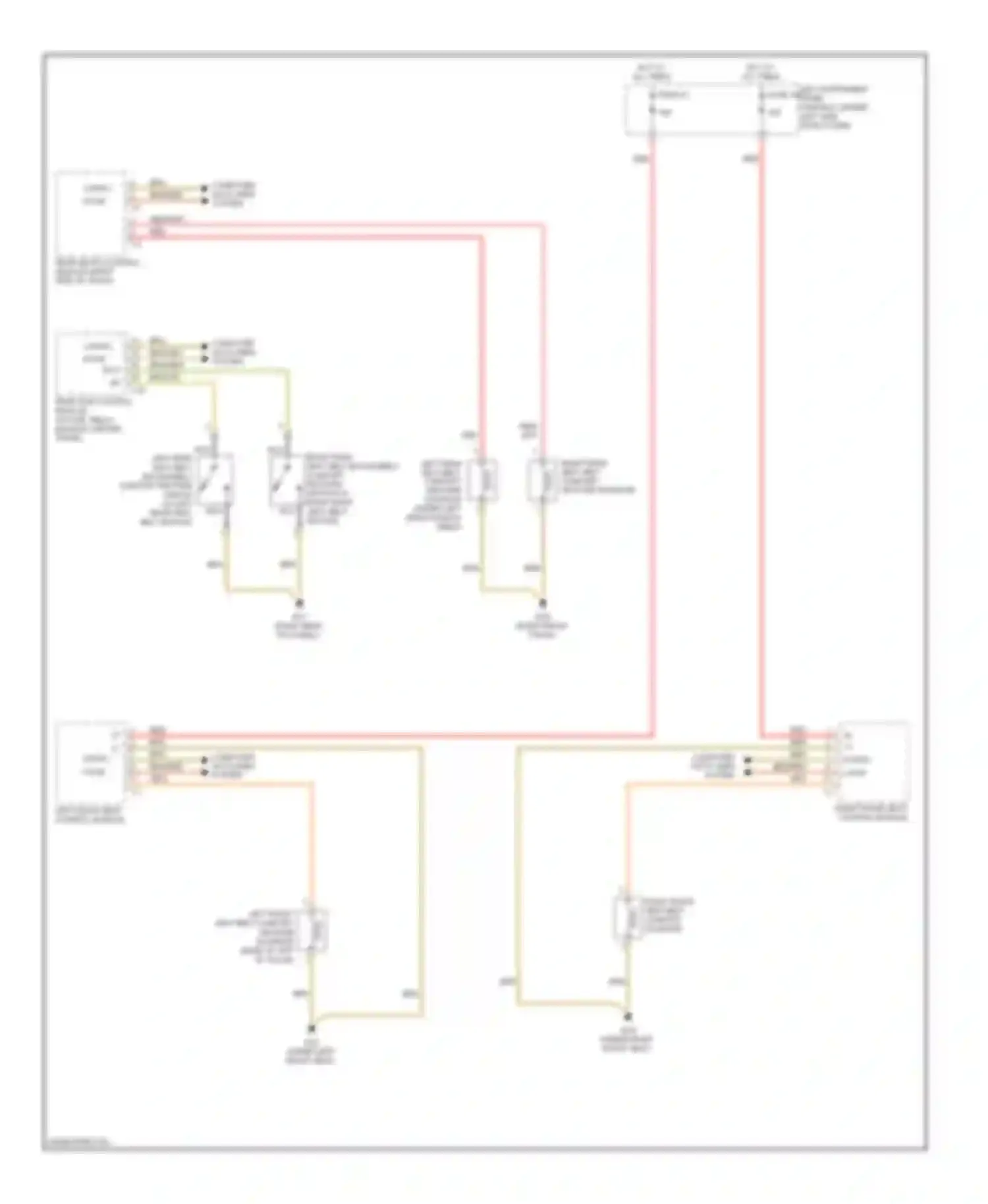 S-class Mercedes-Benz W221 facelift (2009-2013): Passive restraints circuit