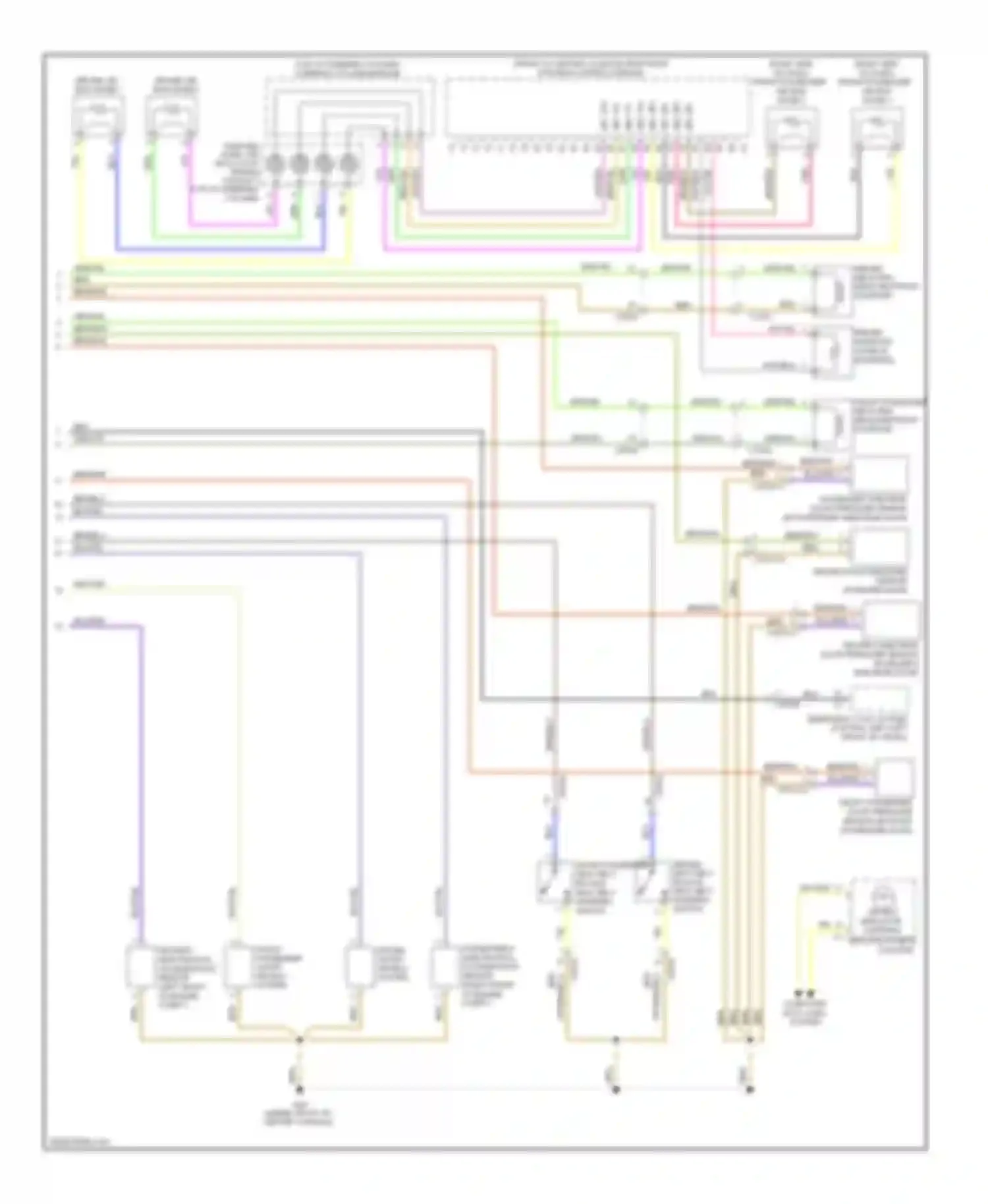 Wiring diagram air bag indicator, warning lamp instrument cluster for Mercedes-Benz S-class W221 facelift (2009-2013) (1 of 1)