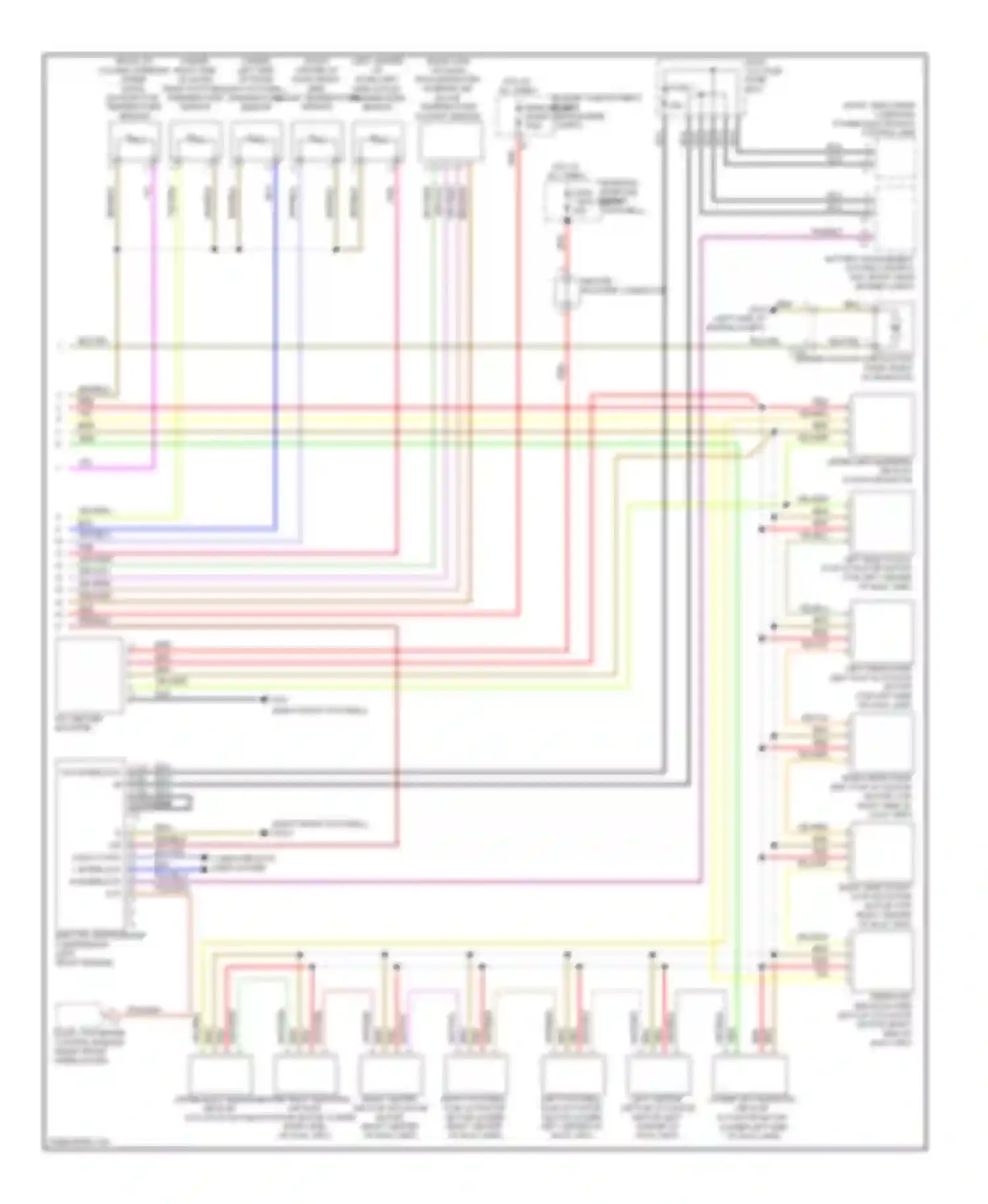 Wiring diagram battery management system control unit (right rear for Mercedes-Benz S-class W221 facelift (2009-2013) (1 of 1)