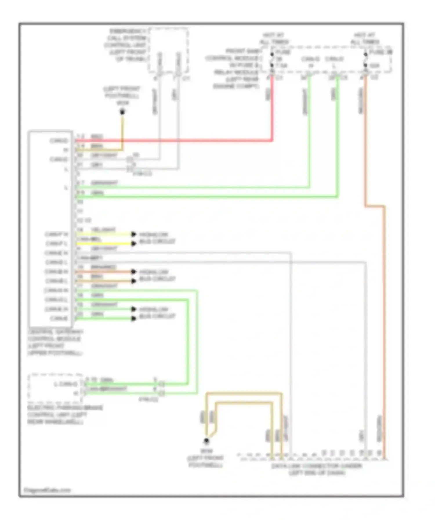 Wiring diagram can-f h can-f l can-e h can-e l can-b h can-b l can-g h can-g l can-e h can-e l for Mercedes-Benz S-class W221 facelift (2009-2013) (1 of 1)