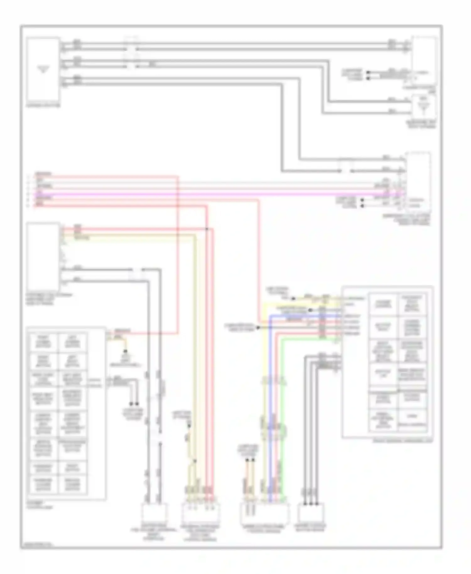 Wiring diagram center console button group for Mercedes-Benz S-class W221 facelift (2009-2013) (1 of 1)