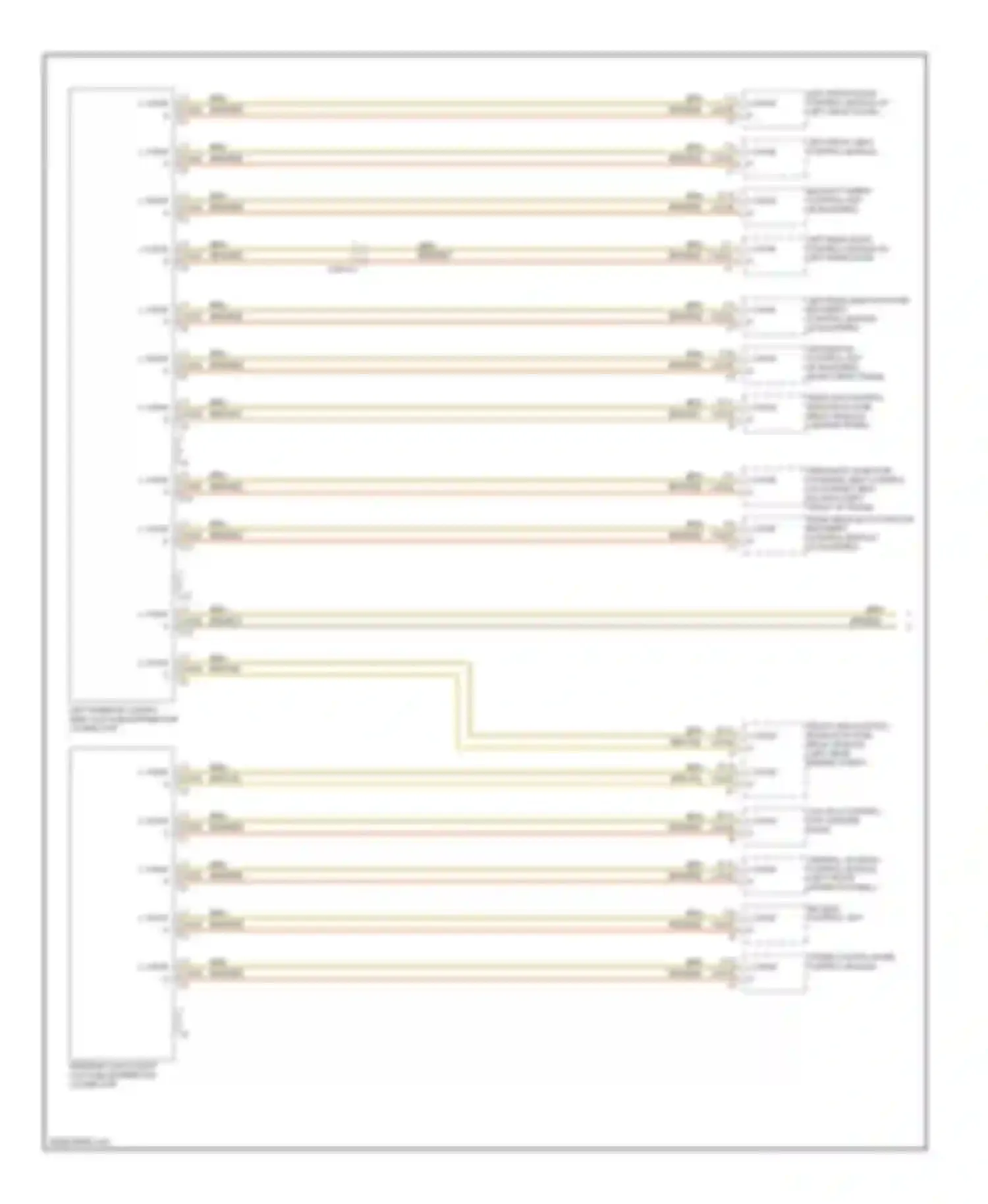 Wiring diagram central gateway control module (left front for Mercedes-Benz S-class W221 facelift (2009-2013) (2 of 2)