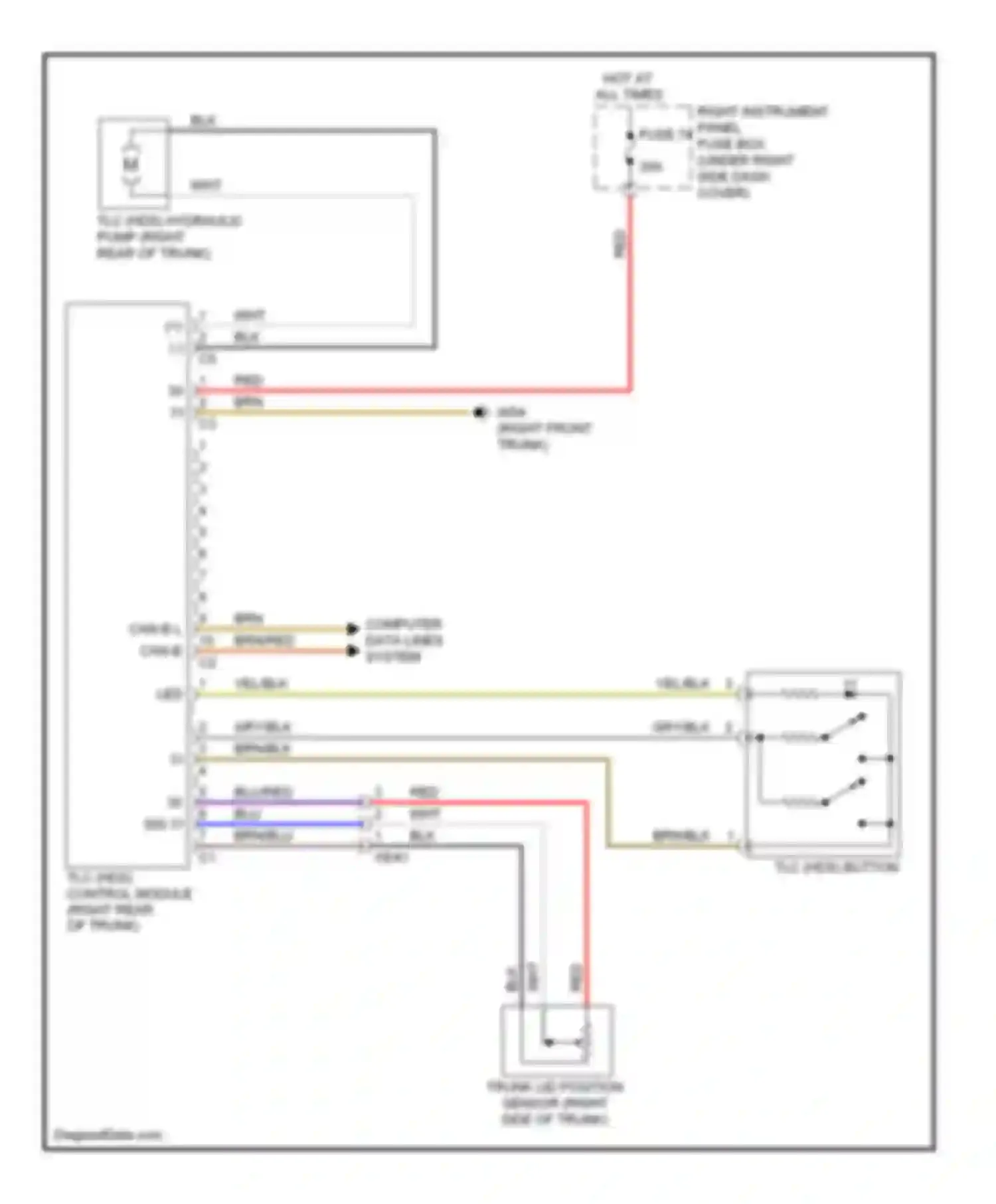 Wiring diagram computer data lines system for Mercedes-Benz S-class W221 facelift (2009-2013) (76 of 79)