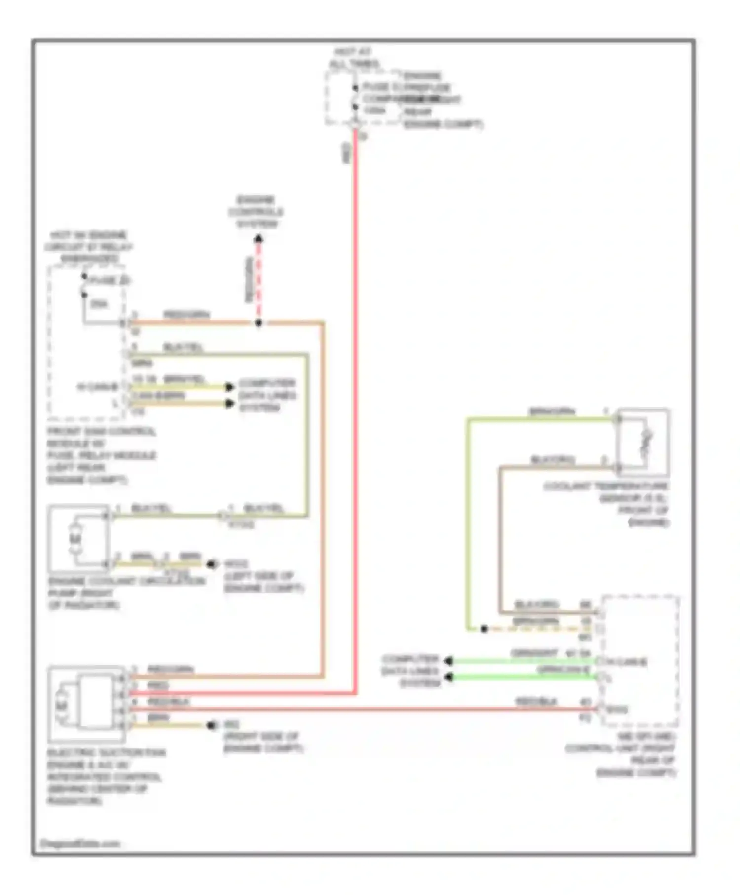 Wiring diagram computer data lines system for Mercedes-Benz S-class W221 facelift (2009-2013) (6 of 79)