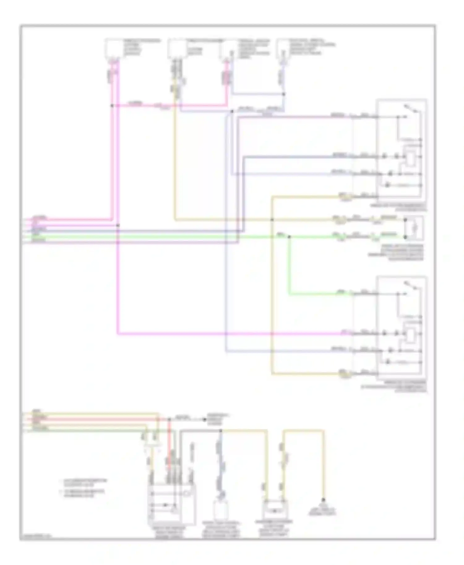 Wiring diagram fire extinguishing system control module for Mercedes-Benz S-class W221 facelift (2009-2013) (2 of 2)