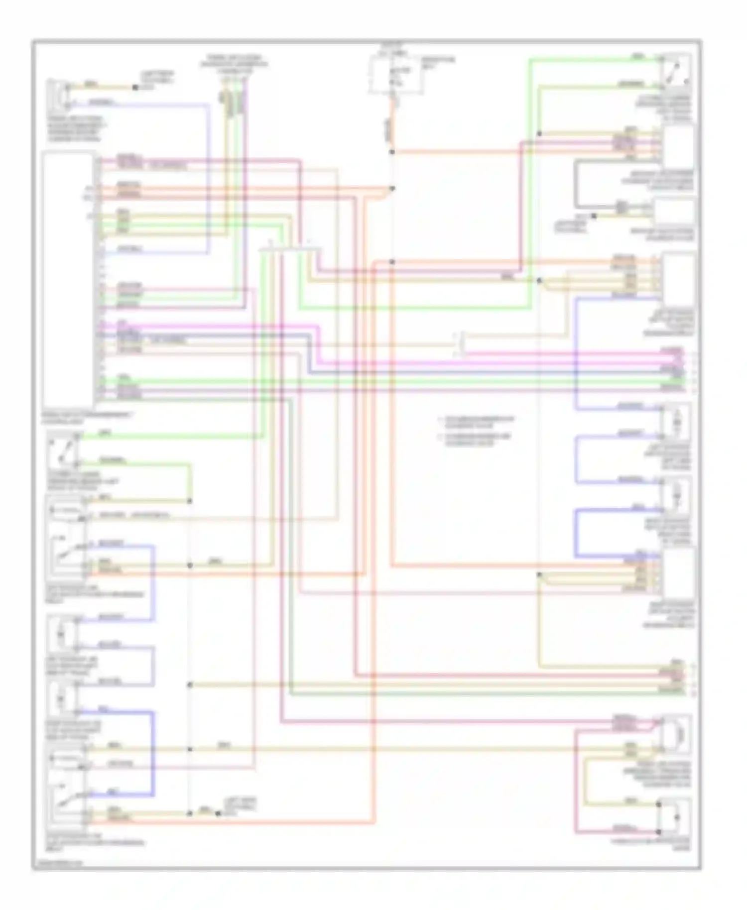 Wiring diagram fresh air system diagnostic interface connector for Mercedes-Benz S-class W221 facelift (2009-2013) (1 of 1)