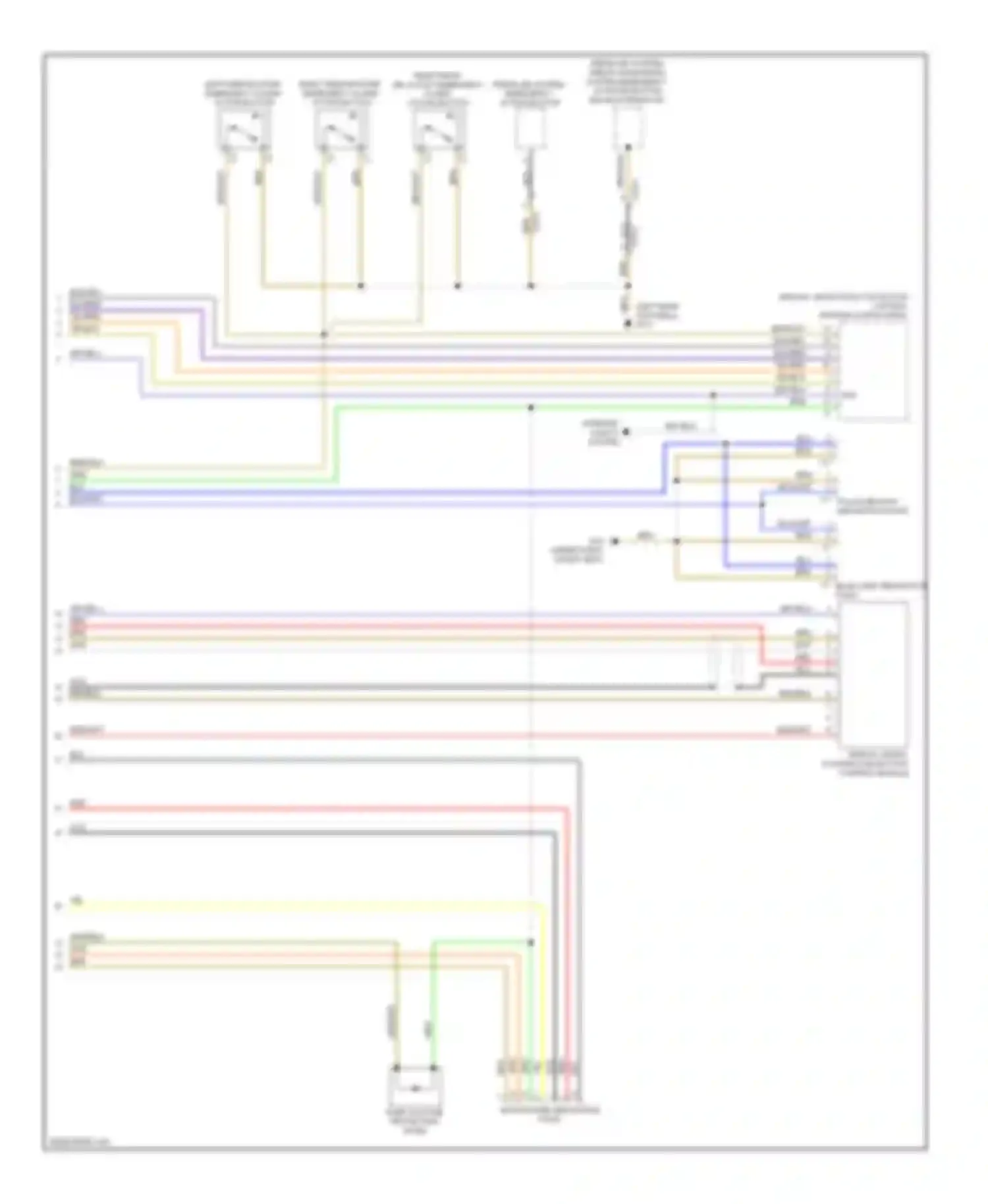 Wiring diagram fresh air system emergency active button for Mercedes-Benz S-class W221 facelift (2009-2013) (1 of 1)