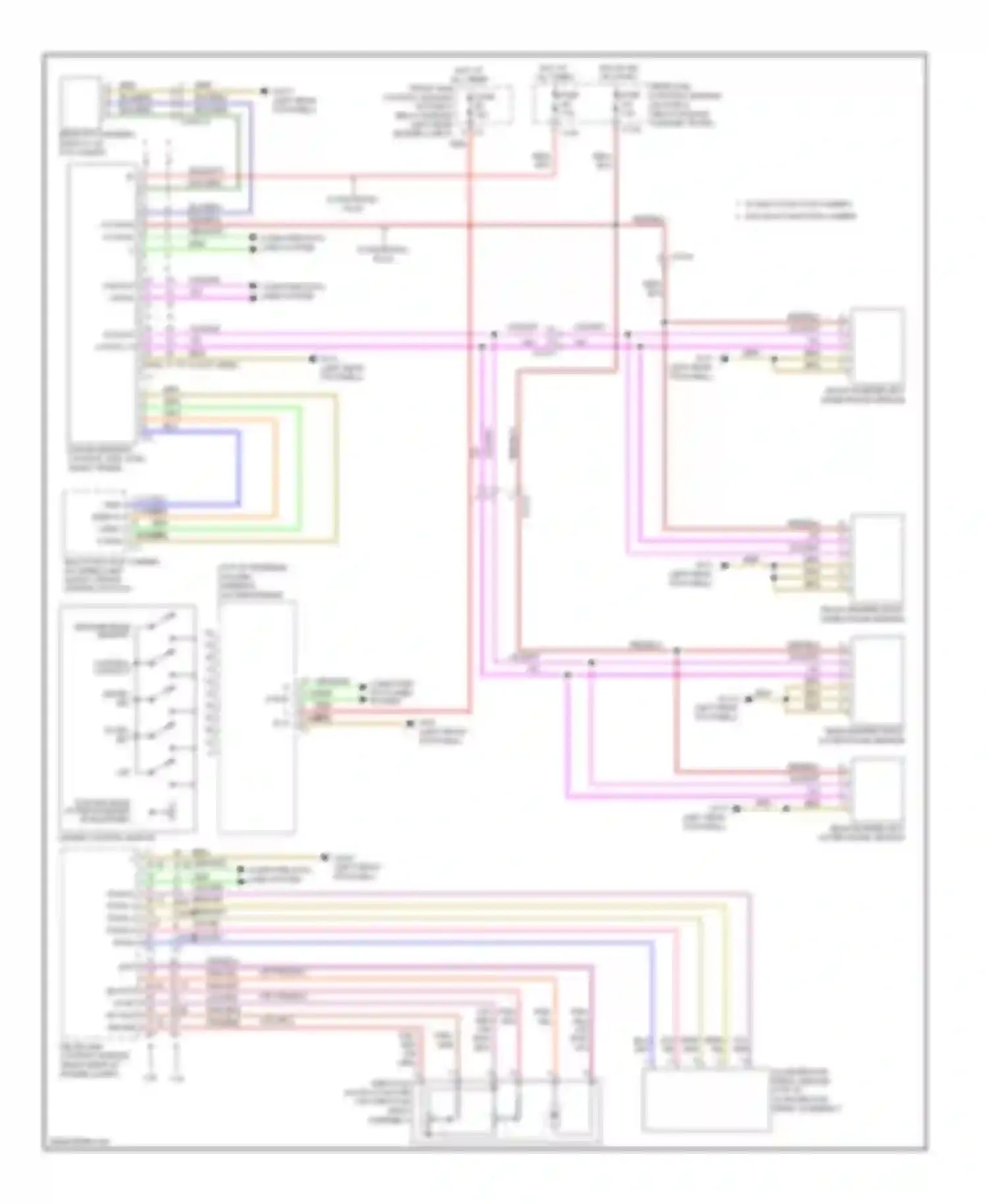 Wiring diagram front bumper right inner radar sensor for Mercedes-Benz S-class W221 facelift (2009-2013) (1 of 1)