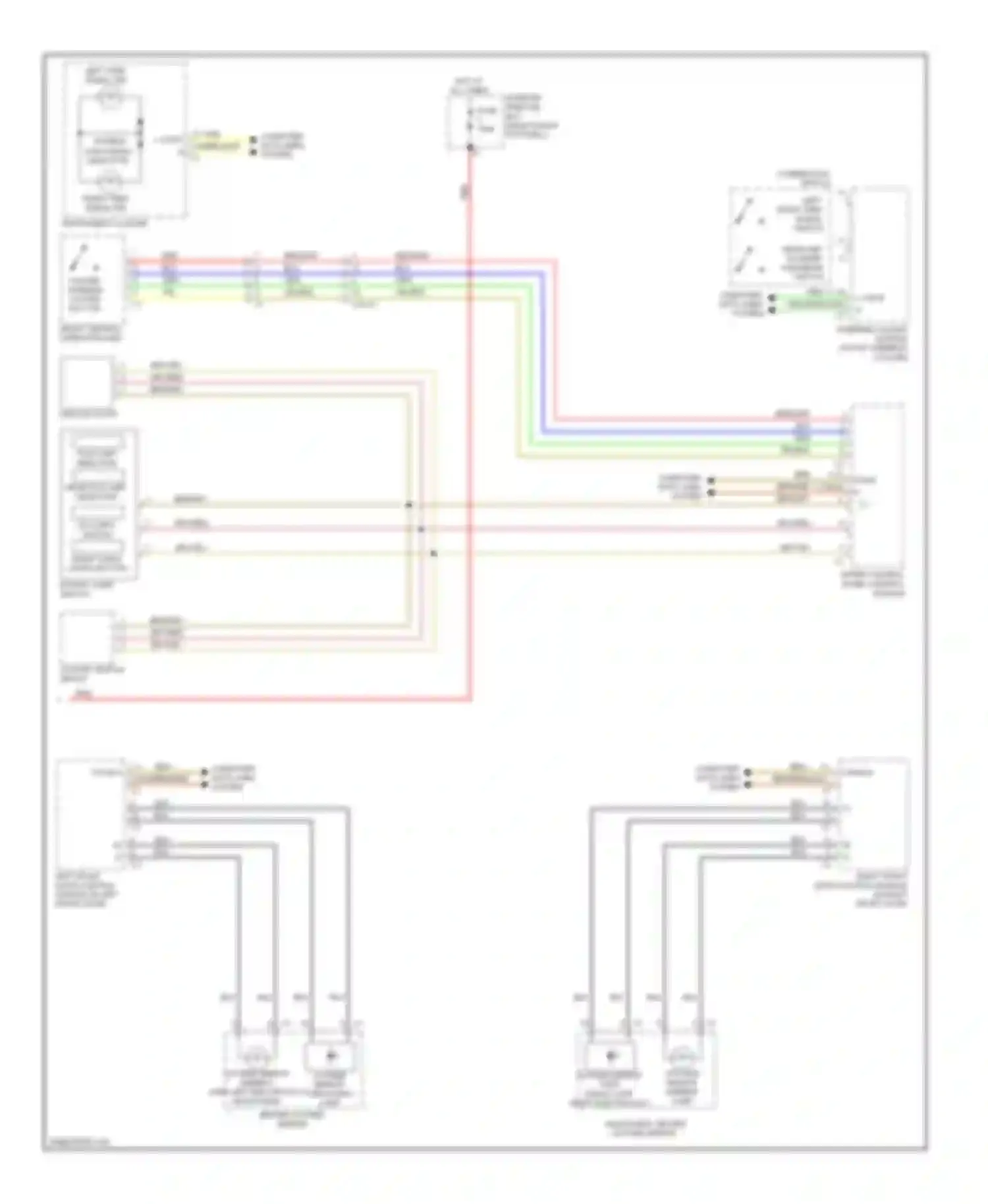Wiring diagram front central operating unit for Mercedes-Benz S-class W221 facelift (2009-2013) (3 of 7)
