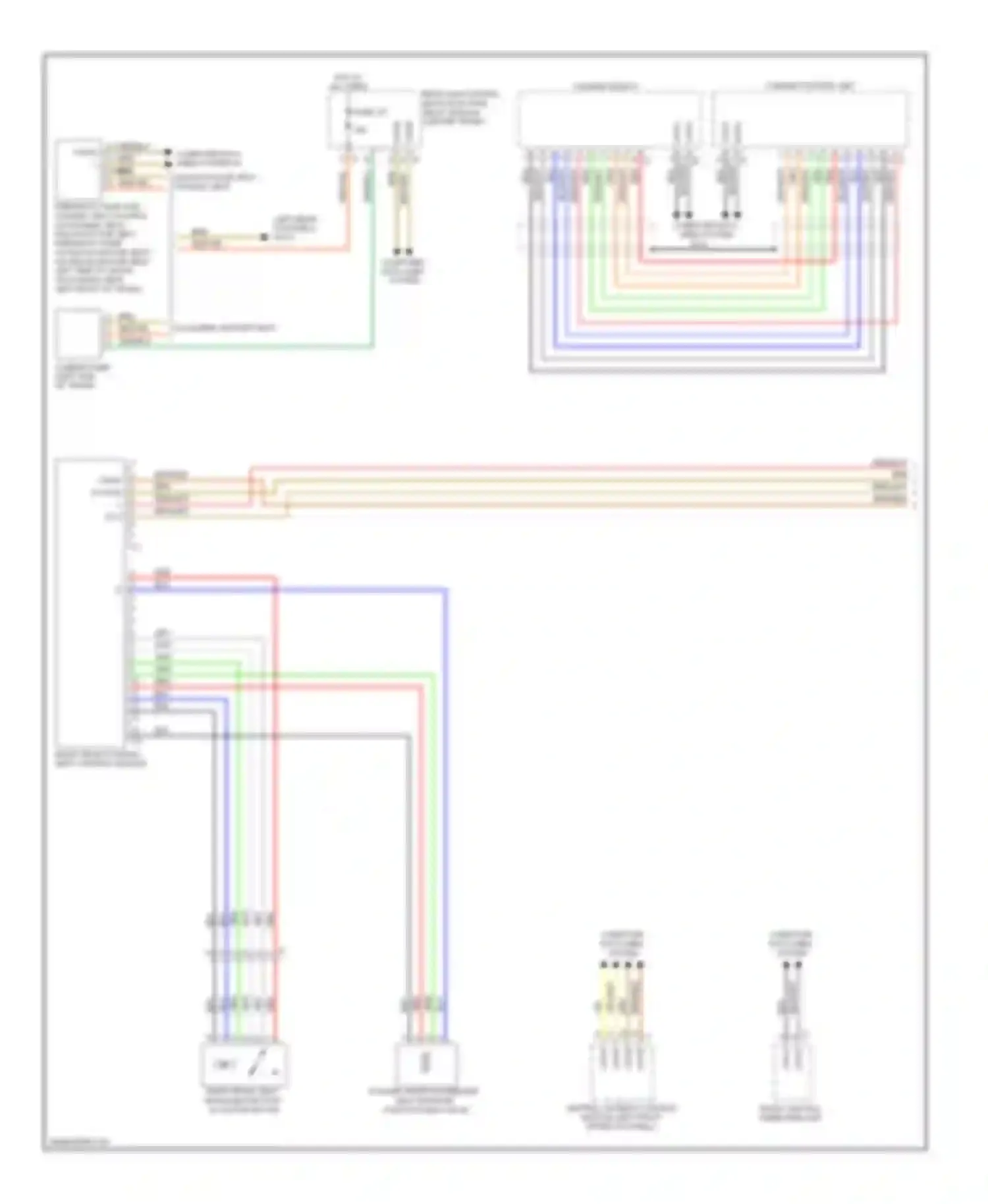 Wiring diagram front central operating unit for Mercedes-Benz S-class W221 facelift (2009-2013) (5 of 7)