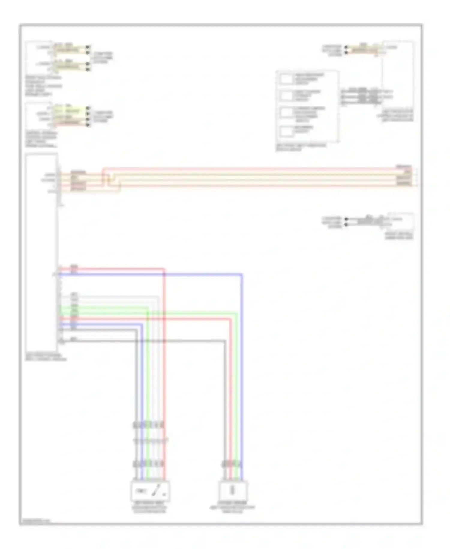Wiring diagram front central operating unit for Mercedes-Benz S-class W221 facelift (2009-2013) (1 of 7)