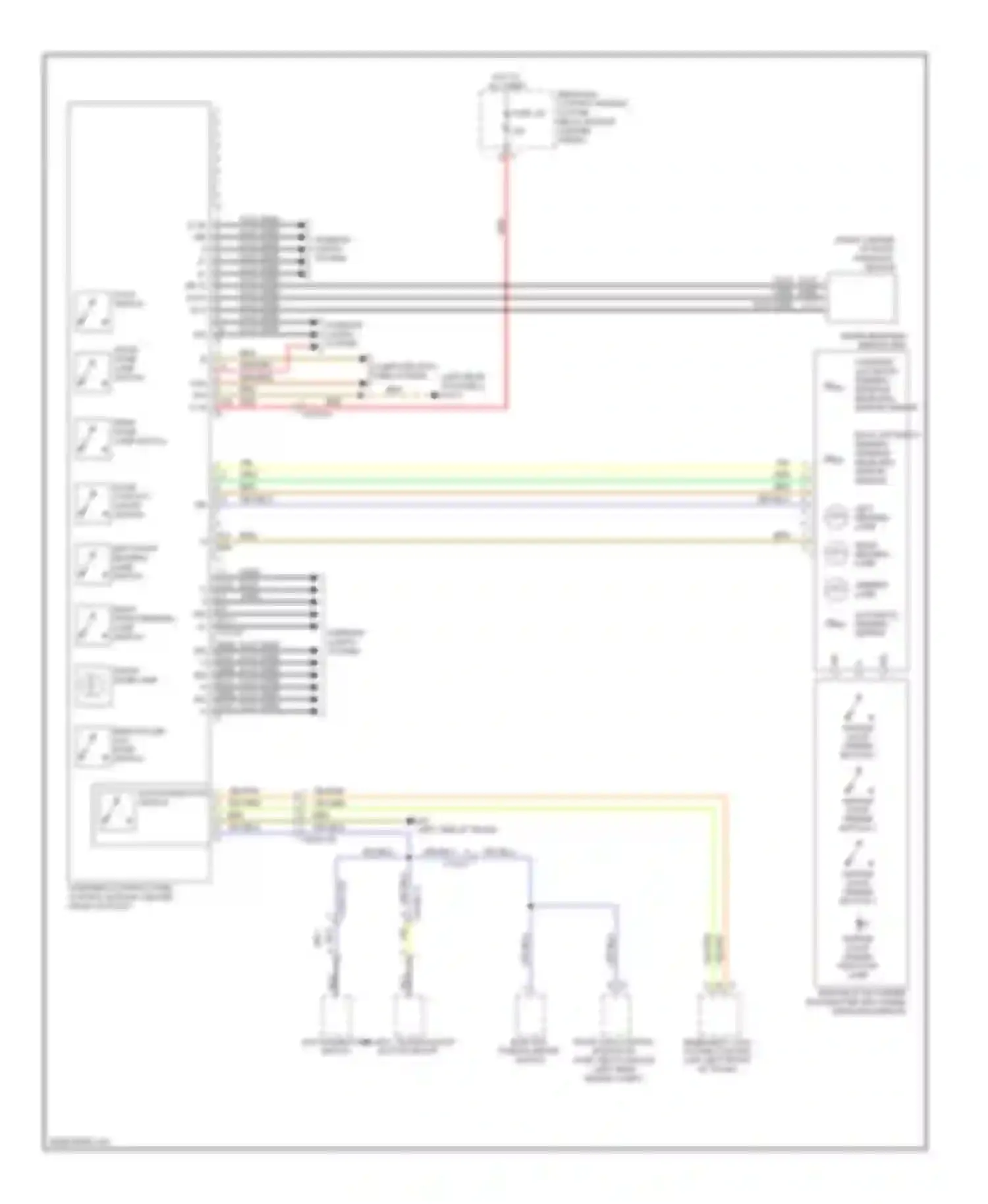 Wiring diagram front dome lamp switch for Mercedes-Benz S-class W221 facelift (2009-2013) (1 of 1)