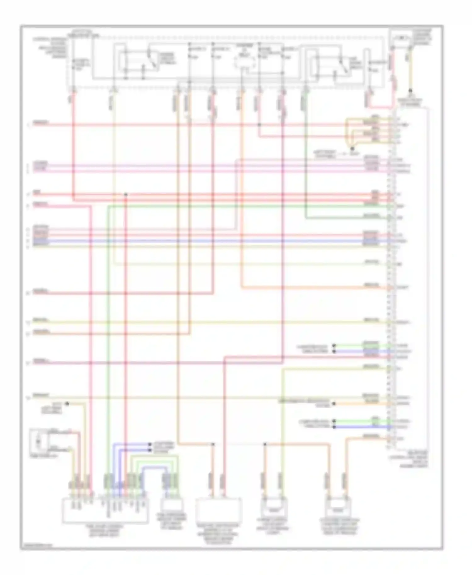 Wiring diagram hot at all times front sam control module w/ fuse, relay module for Mercedes-Benz S-class W221 facelift (2009-2013) (1 of 1)