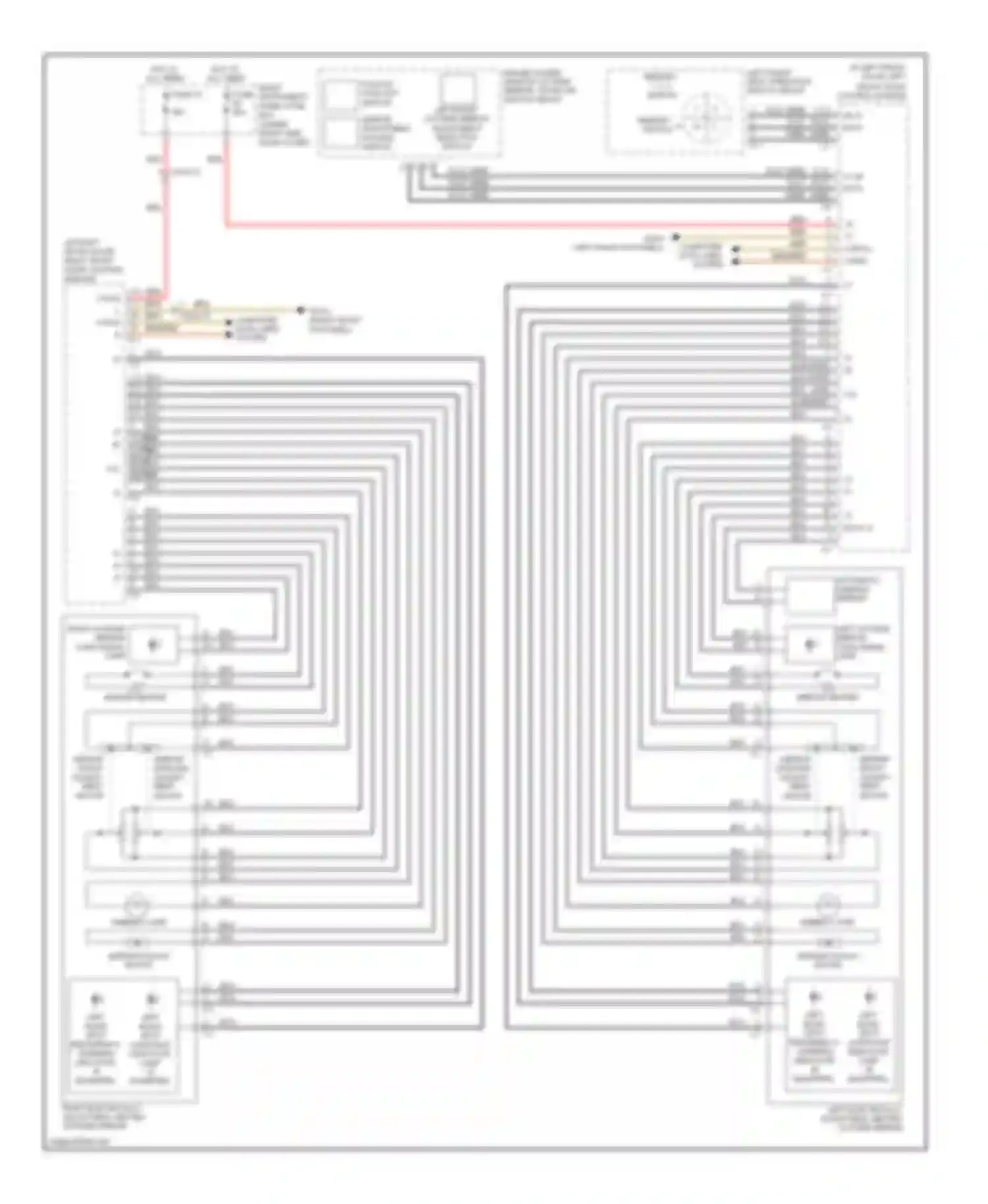 Wiring diagram left outside mirror turn signal lamp for Mercedes-Benz S-class W221 facelift (2009-2013) (1 of 1)