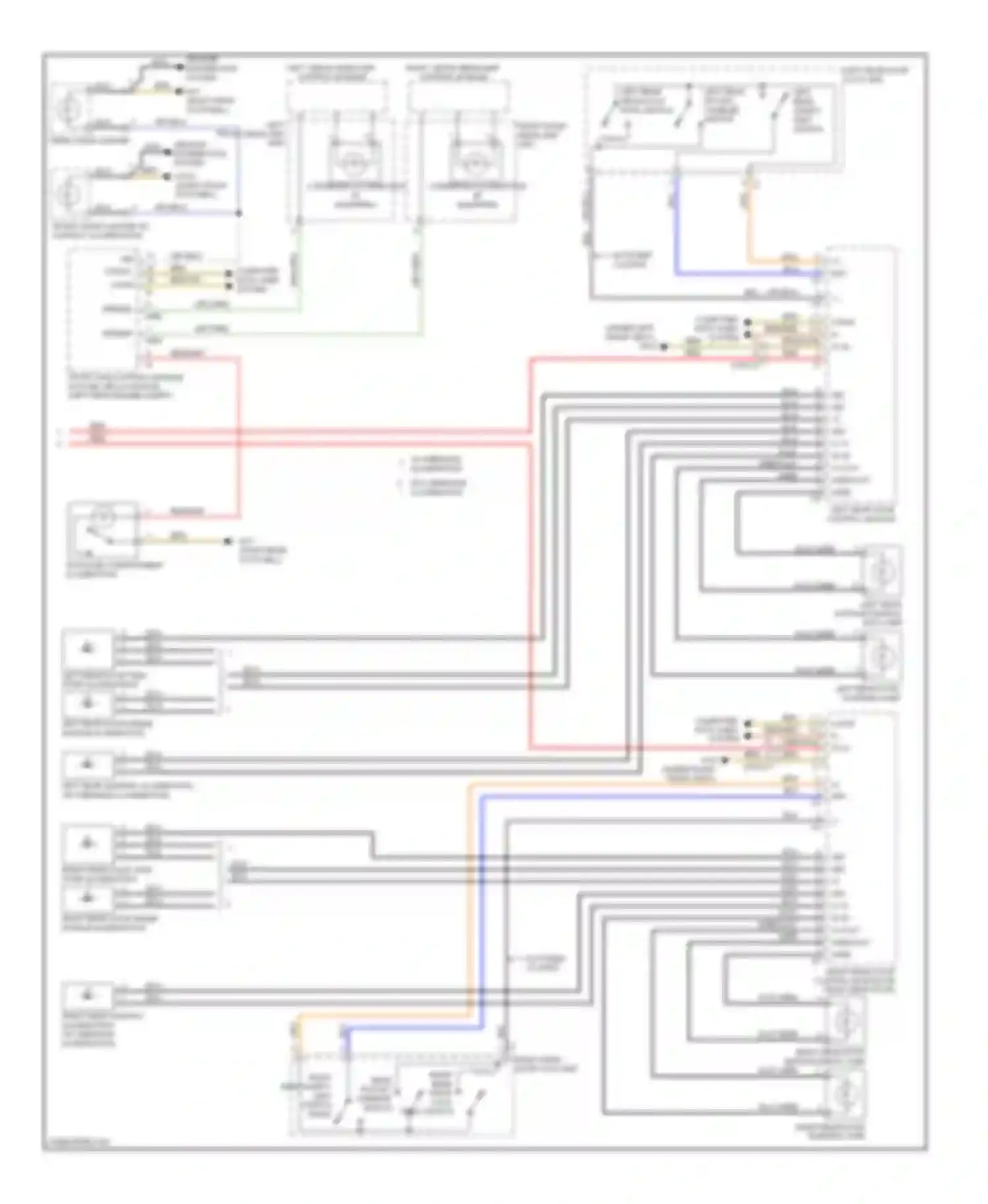 Wiring diagram left xenon headlamp control module for Mercedes-Benz S-class W221 facelift (2009-2013) (1 of 1)