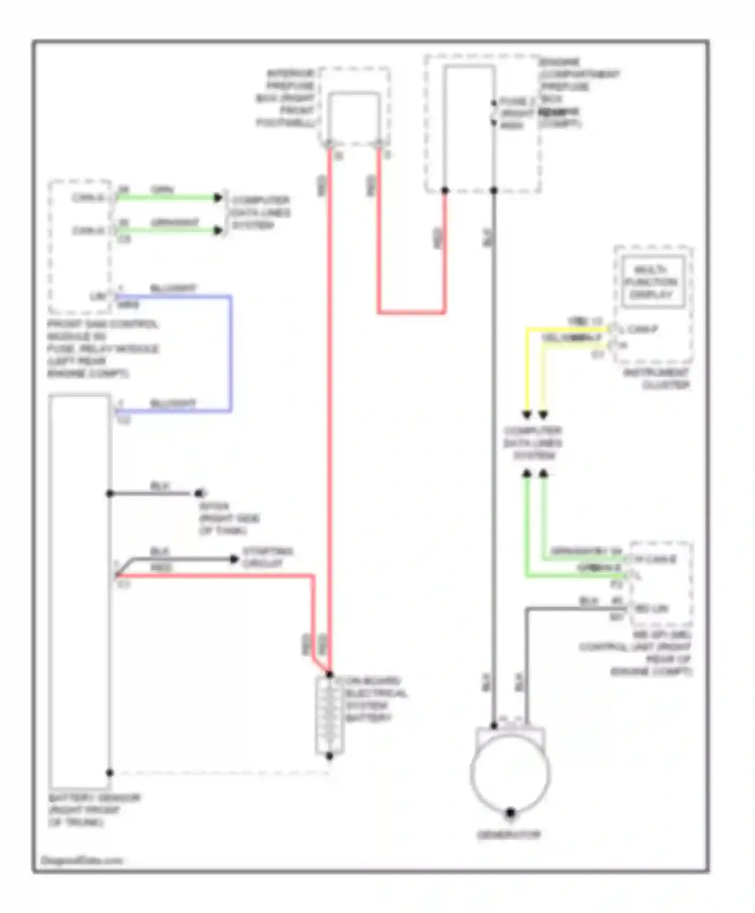 Wiring diagram multi-function display for Mercedes-Benz S-class W221 facelift (2009-2013) (1 of 3)
