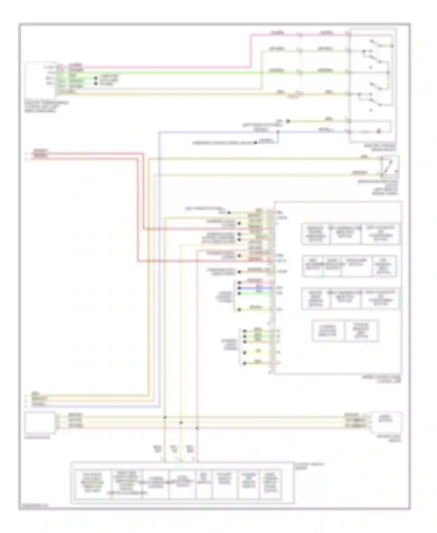 Wiring diagram pts left comand off display switch swivel switch for Mercedes-Benz S-class W221 facelift (2009-2013) (1 of 1)