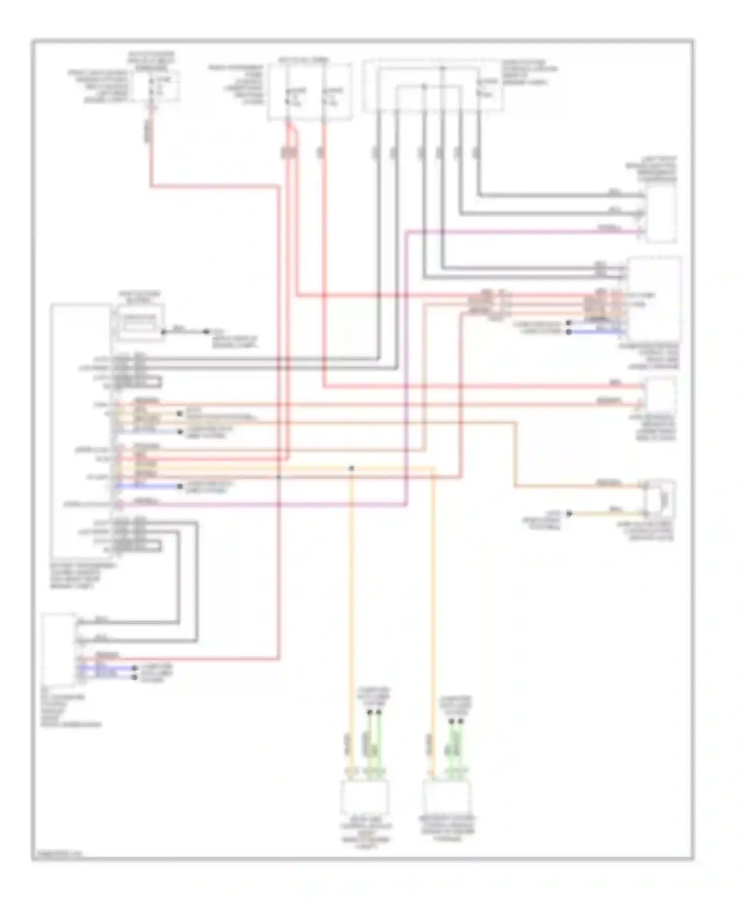 Wiring diagram pyrotechnical separator (under right for Mercedes-Benz S-class W221 facelift (2009-2013) (1 of 1)