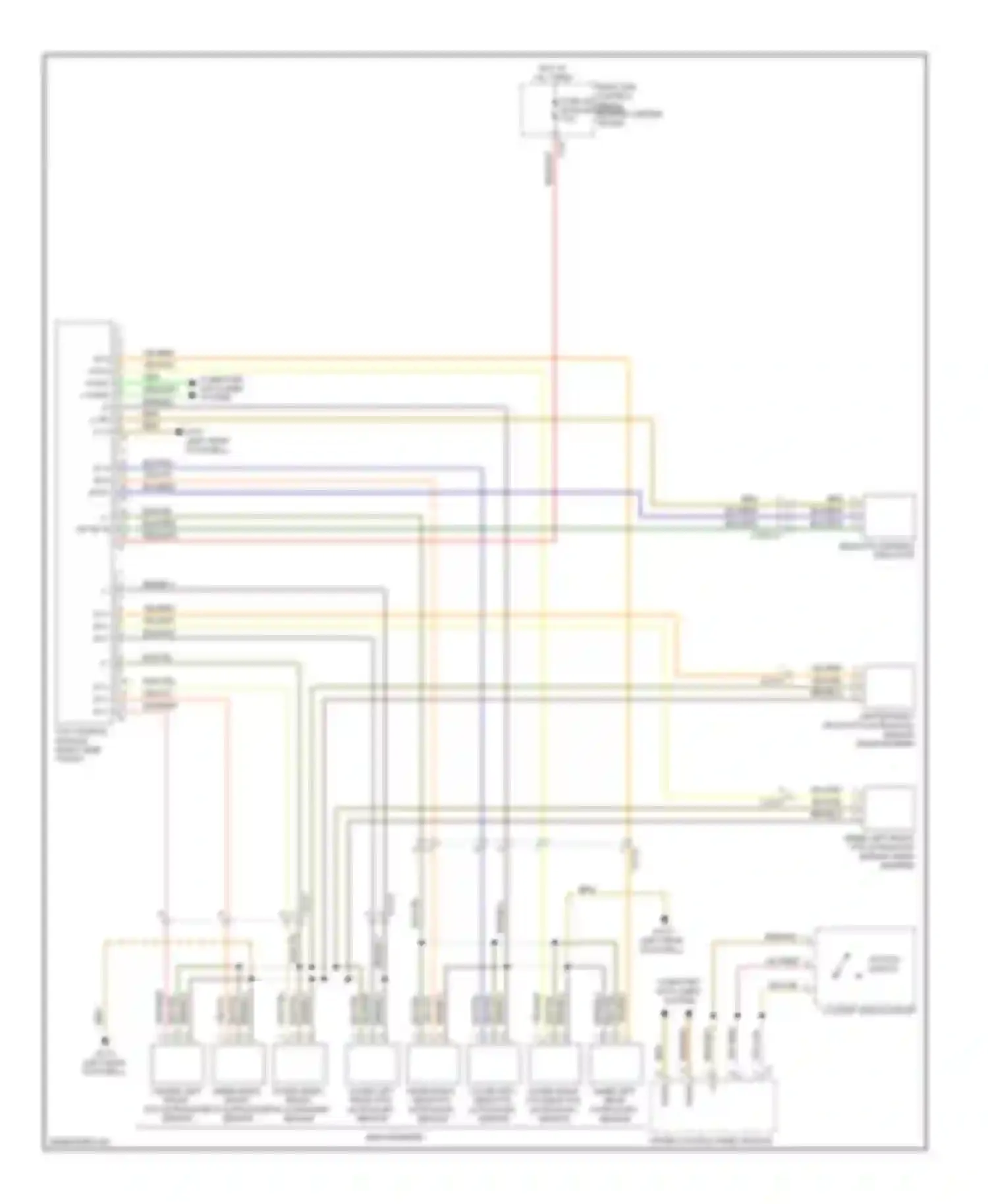 Wiring diagram rear pts warning indicator for Mercedes-Benz S-class W221 facelift (2009-2013) (1 of 1)