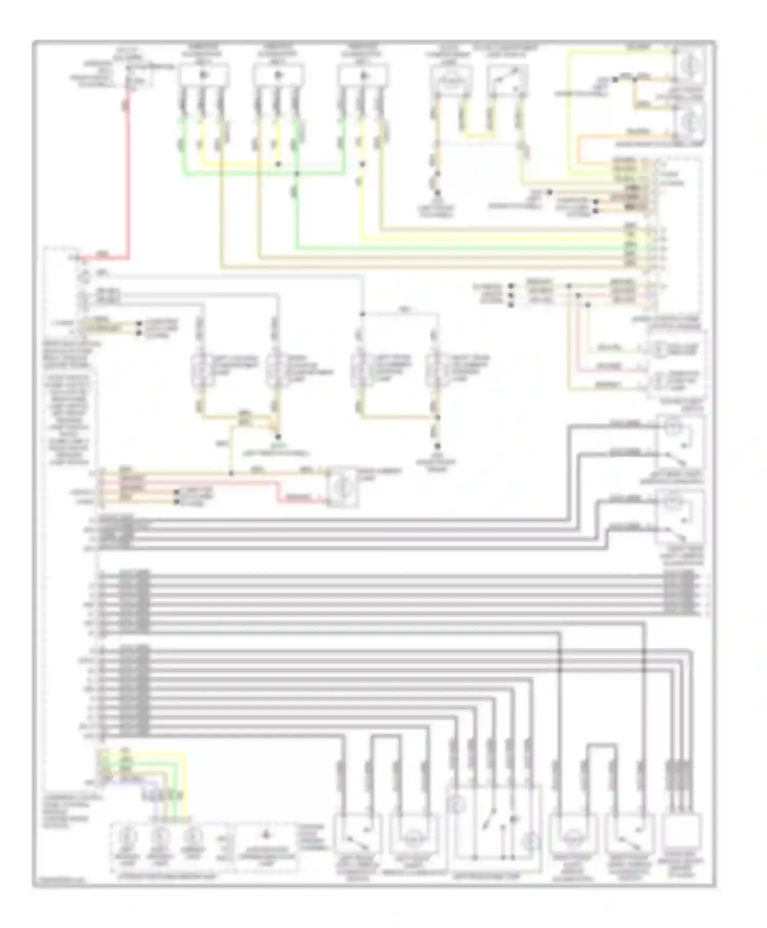 Wiring diagram rear sam control module w/ fuse, relay module for Mercedes-Benz S-class W221 facelift (2009-2013) (3 of 4)